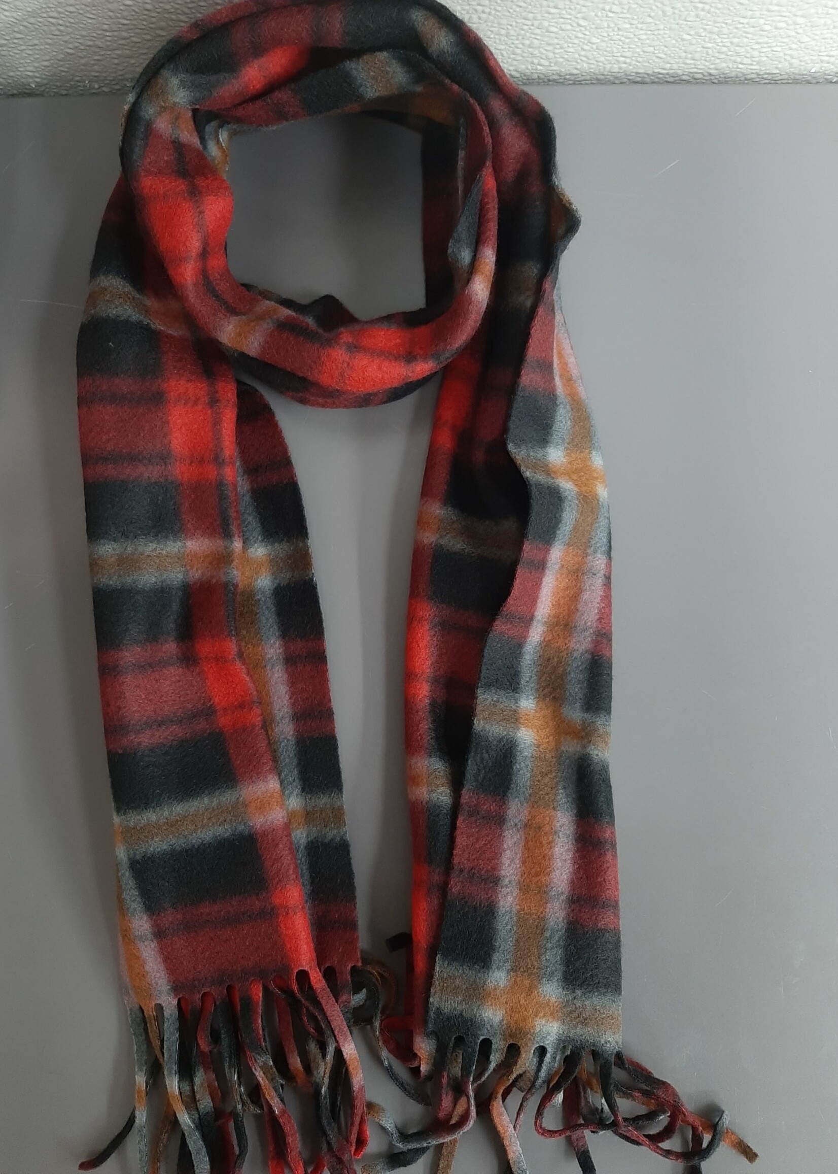 SCARVES ASTD CHECKERED, ASST COLORS AND BLACK #42770 PACK OF 12