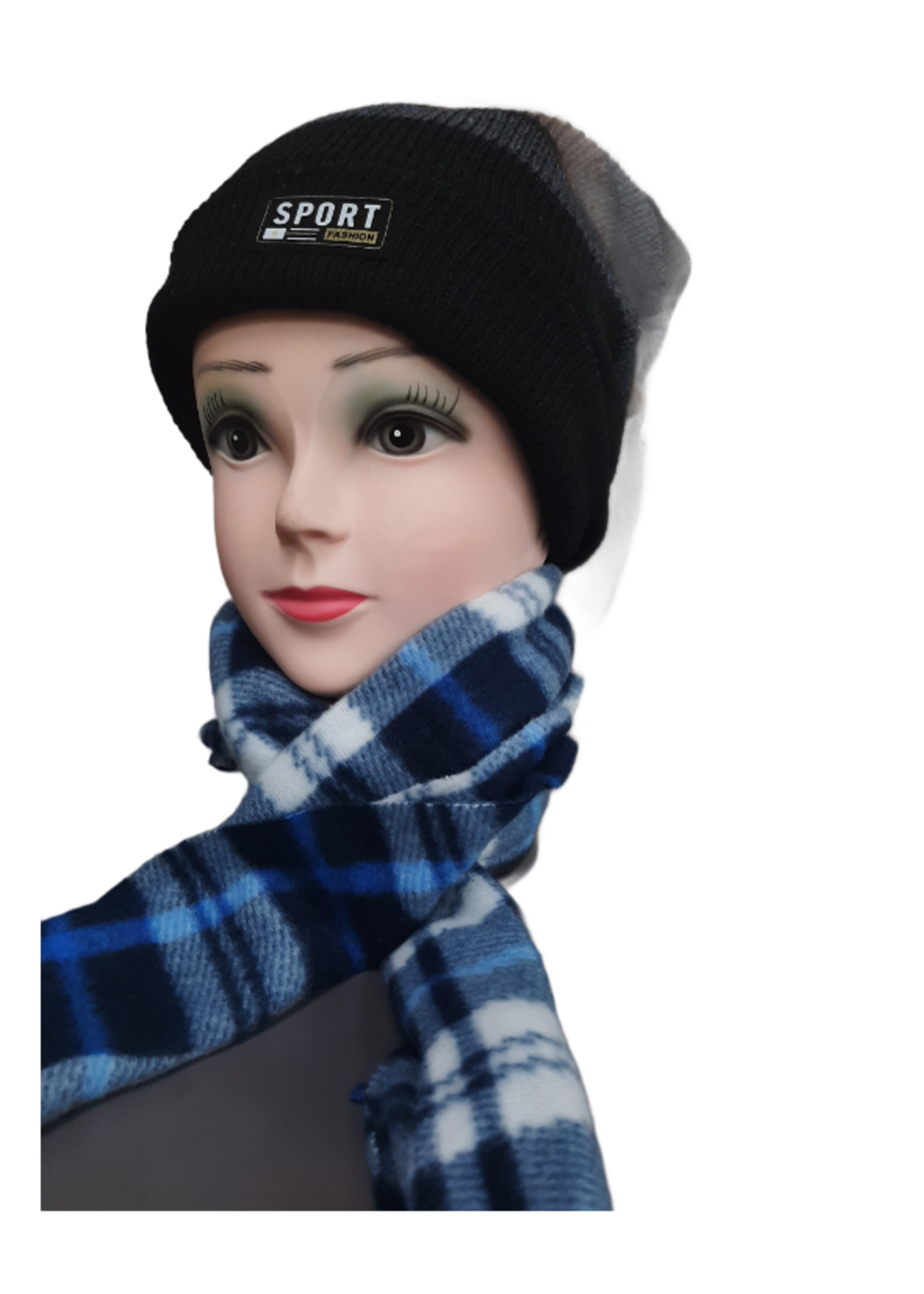 SCARVES ASTD CHECKERED, ASST COLORS AND BLACK #42770 PACK OF 12