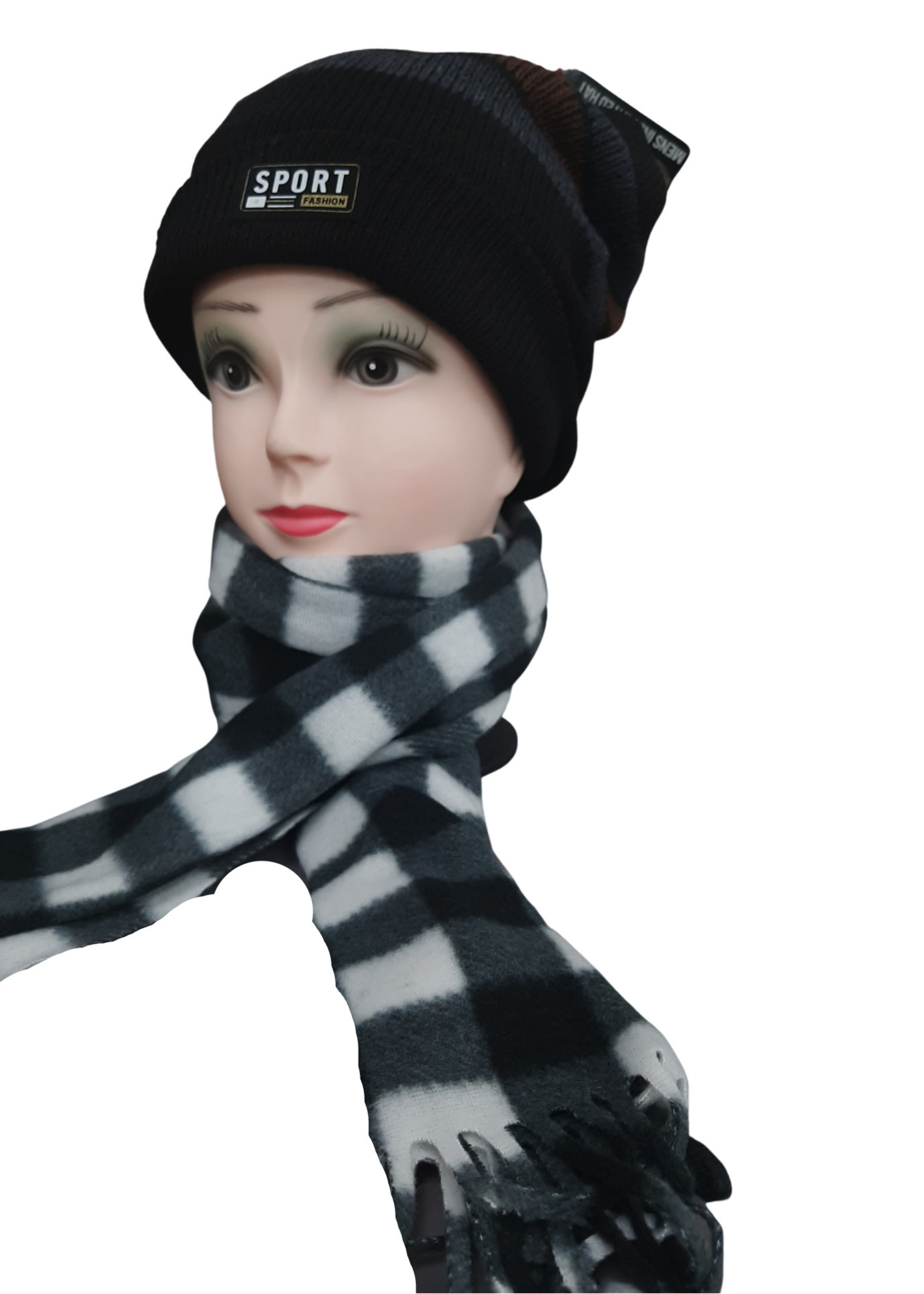 CHECKERED SCARVES ASST 42770