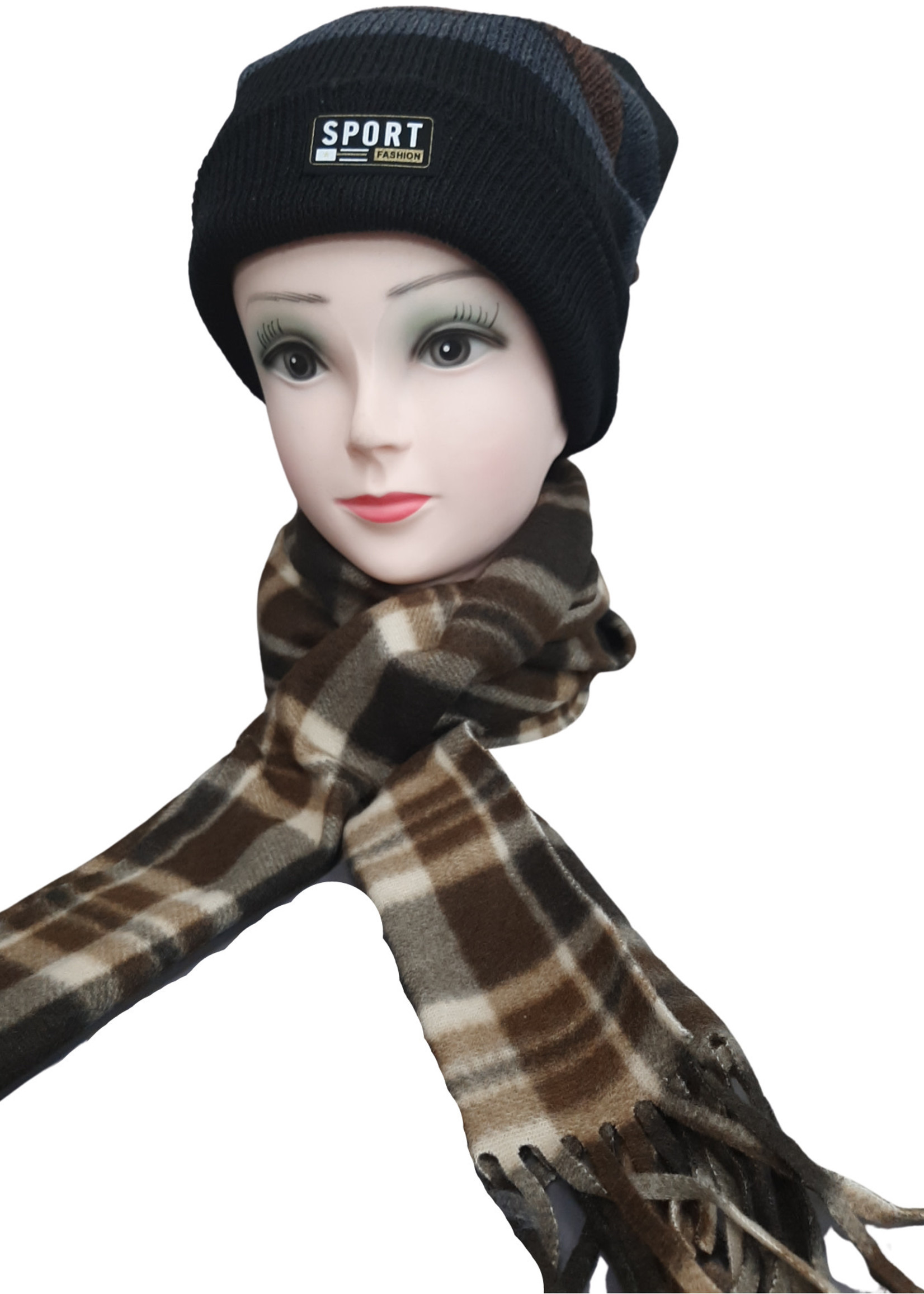 CHECKERED SCARVES ASST 42770