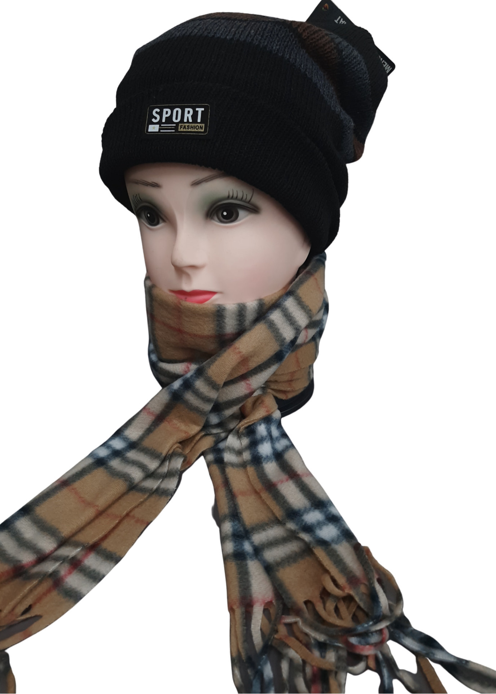 CHECKERED SCARVES ASST 42770