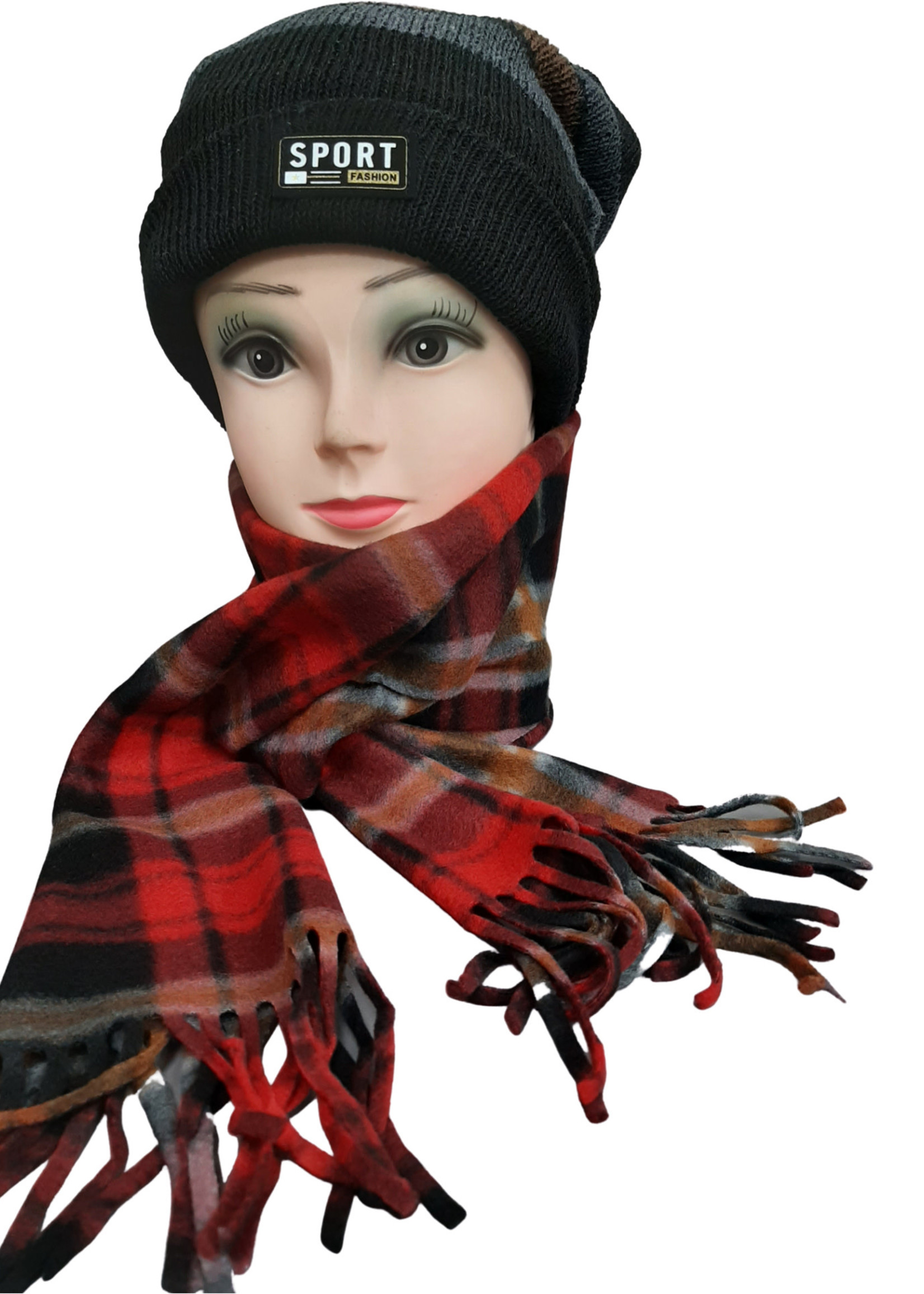 CHECKERED SCARVES ASST 42770
