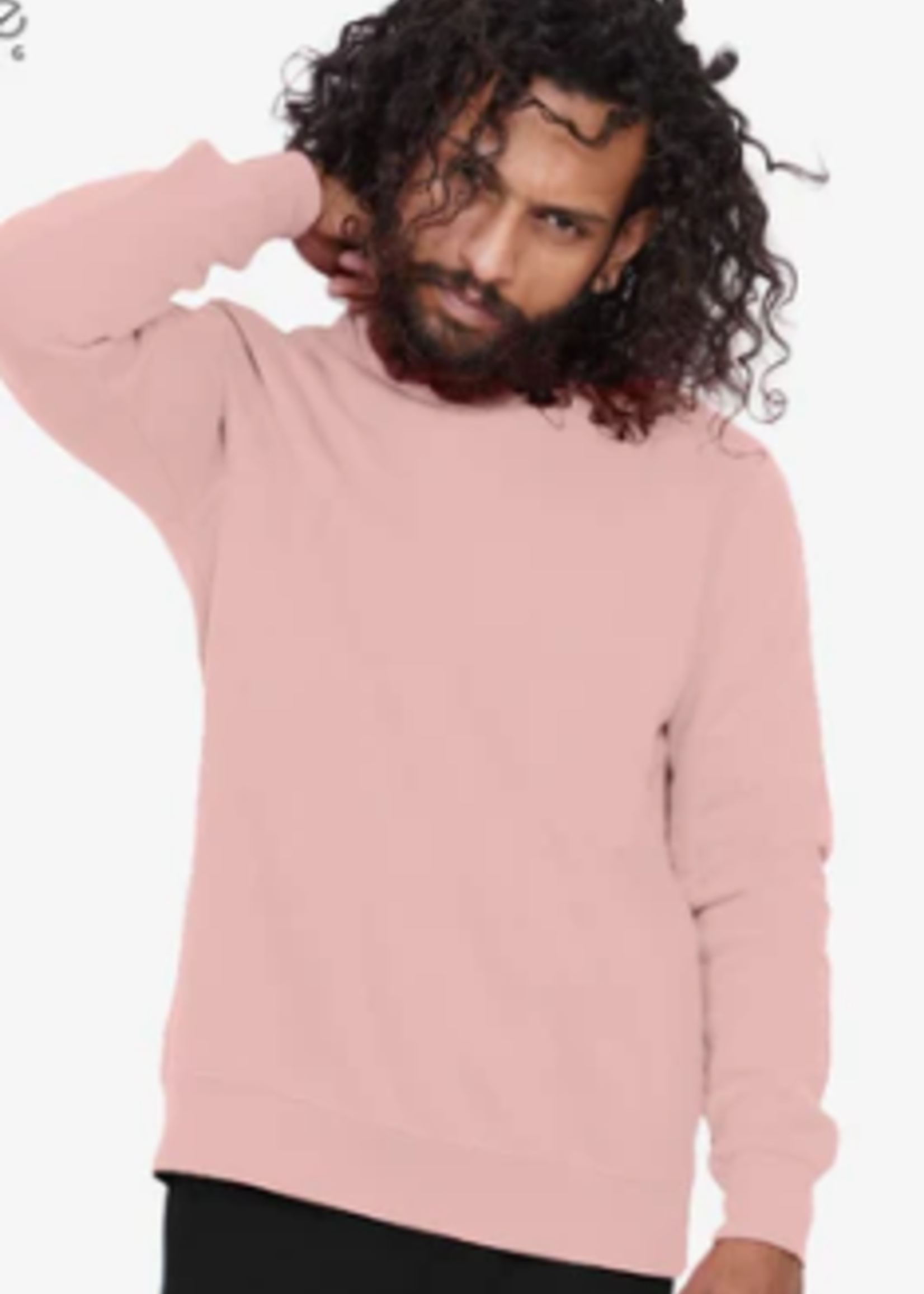Unisex  Powder Pink Fleece Perfect Crewneck Sweatshirt 8.25 Oz 8.25 M