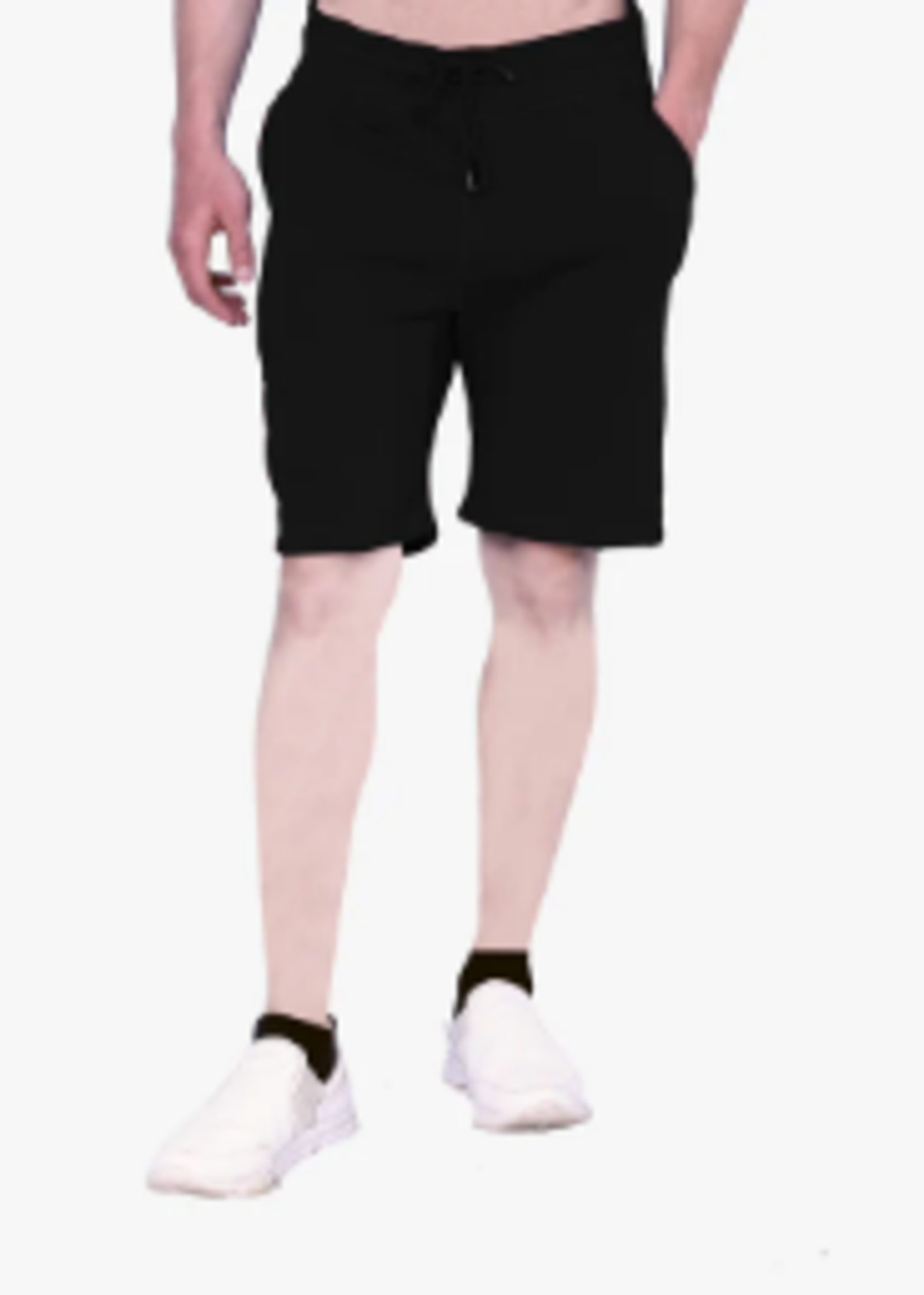 Unisex Black French Terry Shorts 8.25 Oz