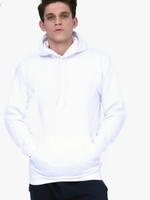 Unisex Fleece Perfect Pullover White Hoodie 8.25 Oz -M
