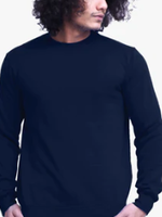 Unisex Navy Blue Fleece Perfect Crewneck Sweatshirt 8.25 XXXL