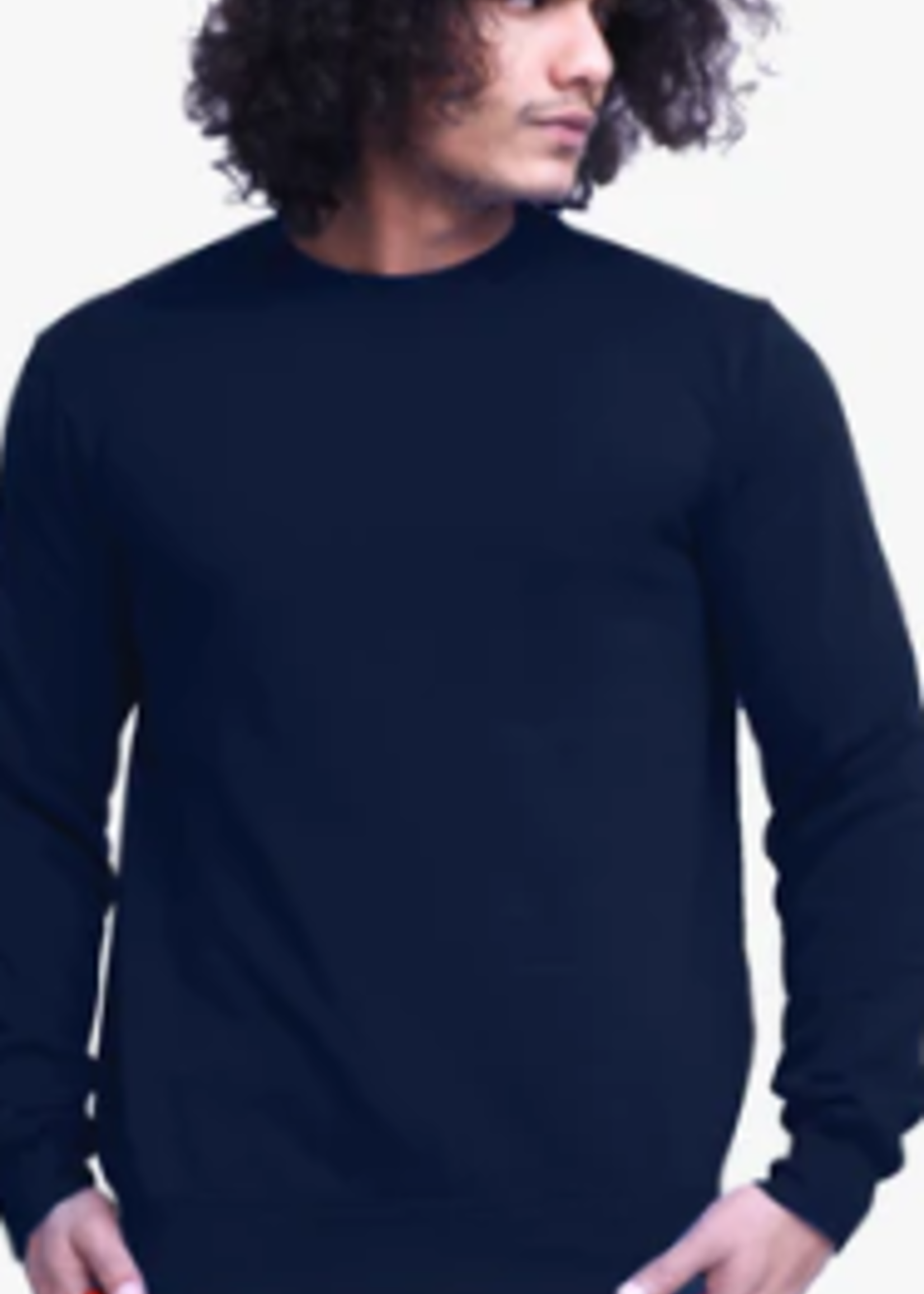 Unisex Navy Blue Fleece Perfect Crewneck Sweatshirt 8.25 XXXL