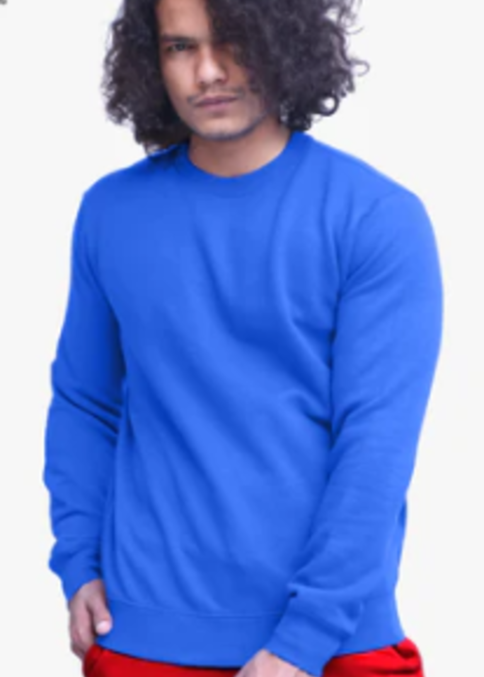 Unisex Royal Blue Fleece Perfect Crewneck Sweatshirt 8.25 XXXL