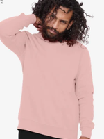 Unisex Powder Pink Fleece Perfect Crewneck Sweatshirt 8.25 Oz  8.25 L