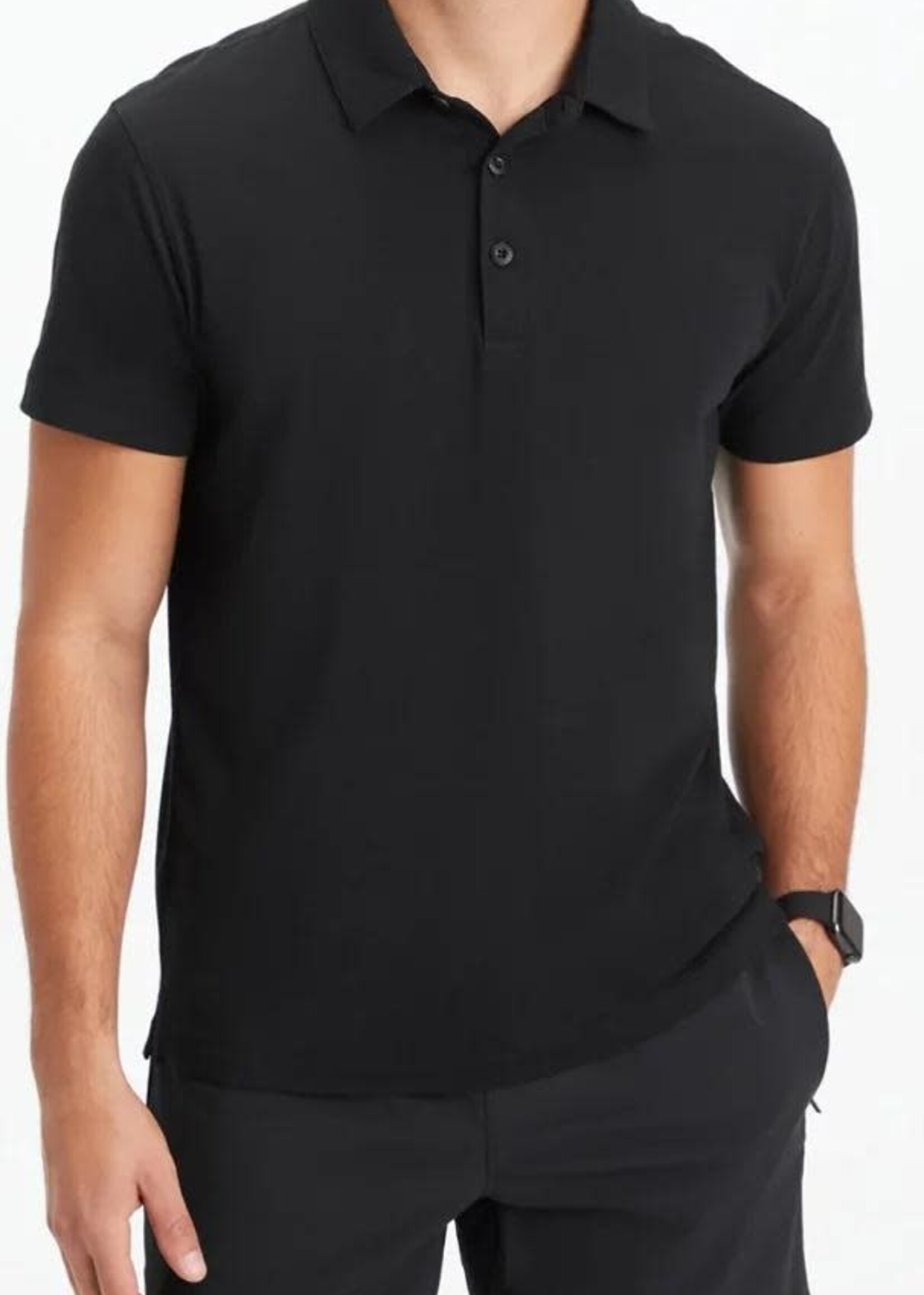 ADULT POLO 50-50   BLACK  1302 M
