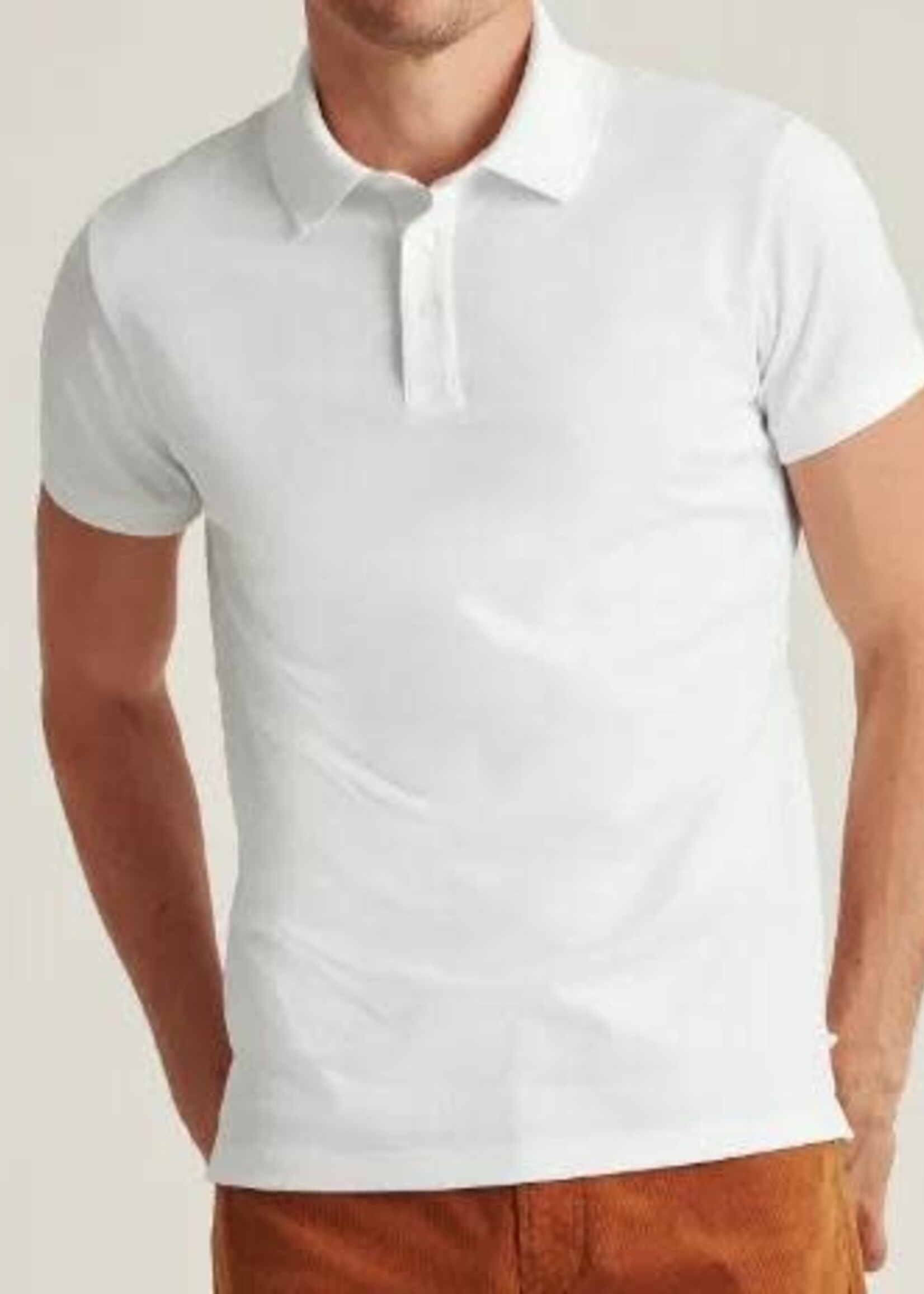 ADULT POLO 50-50   WHITE  S