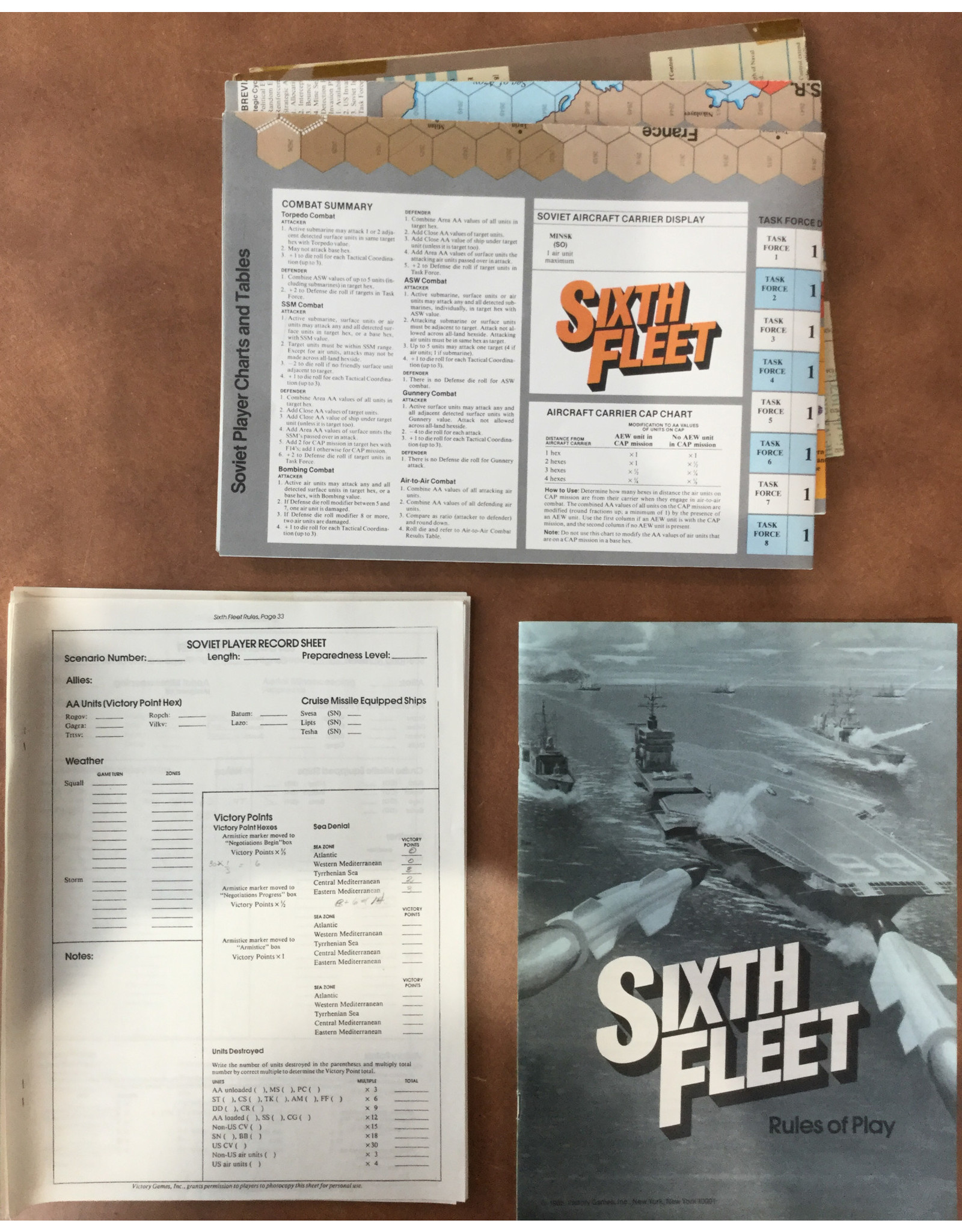 Victory Games Sixth Fleet: Modern Naval Combat in the Mediterranean (1985) (used)