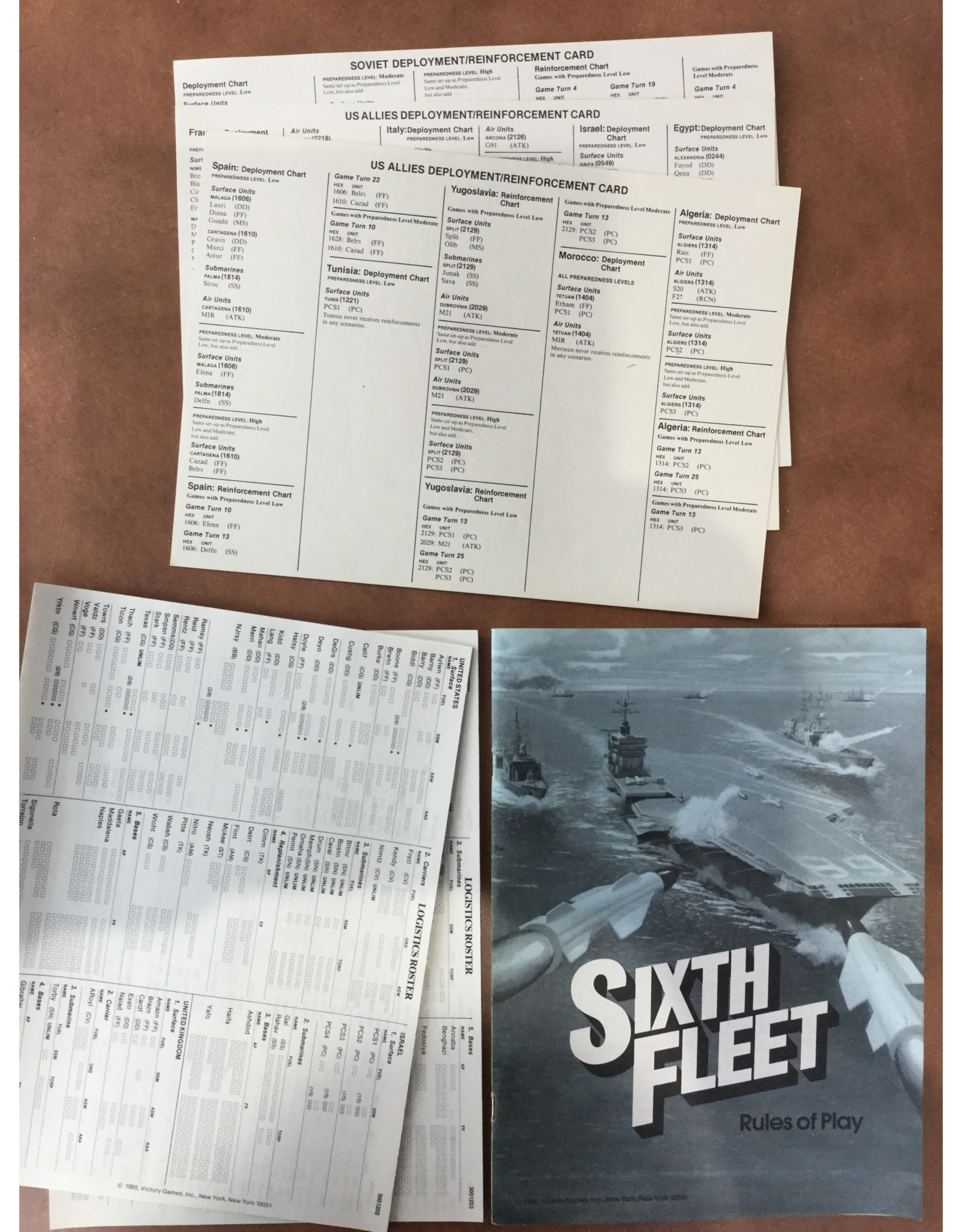 Victory Games Sixth Fleet: Modern Naval Combat in the Mediterranean (1985) (used)
