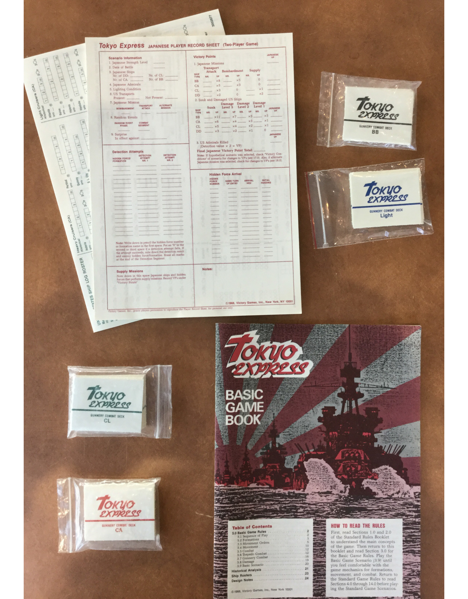 Victory Games Tokyo Express: The Guadalcanal Naval Campaign – 1942 (1988) (used)