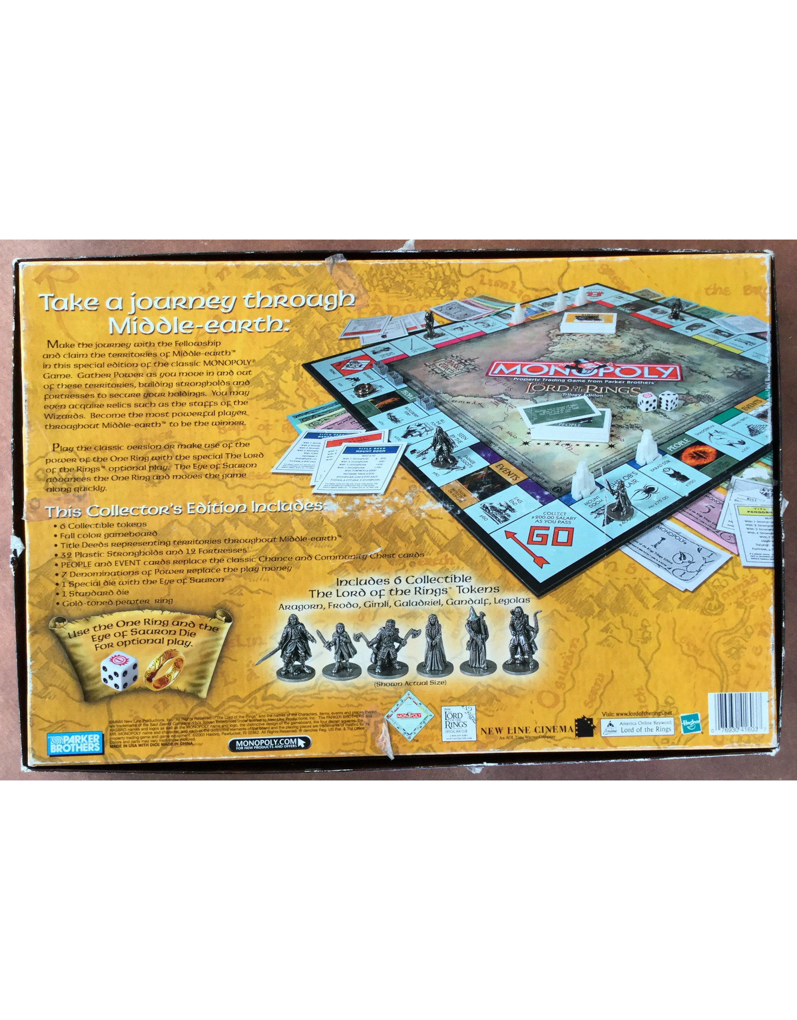 Hasbro Monopoly Lord of the Rings Trilogy Edition