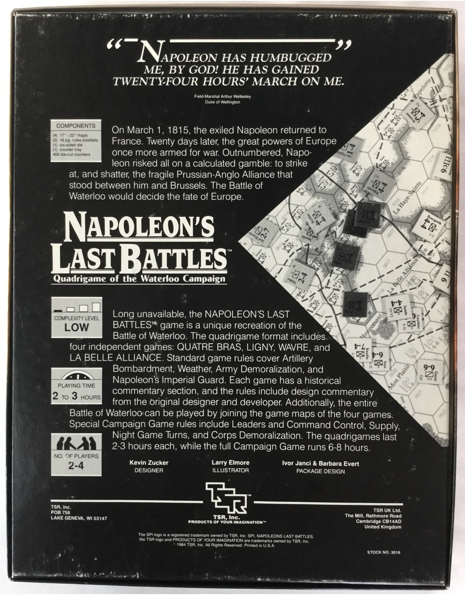 TSR Napoleon's Last Battles (1976)  (Made in 1984) (used)