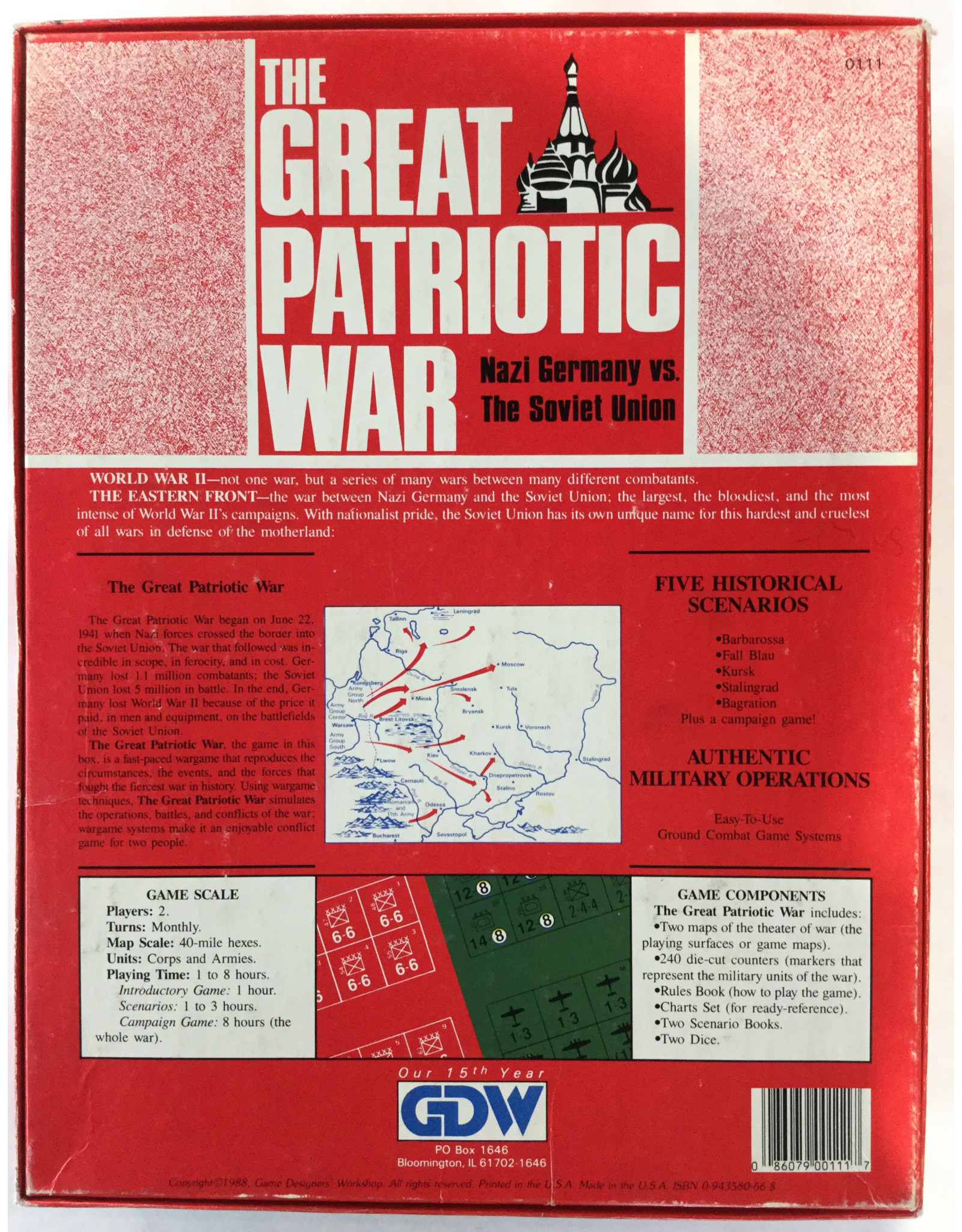 Game Designers Workshop The Great Patriotic War: Nazi Germany vs. The Soviet Union (1988)