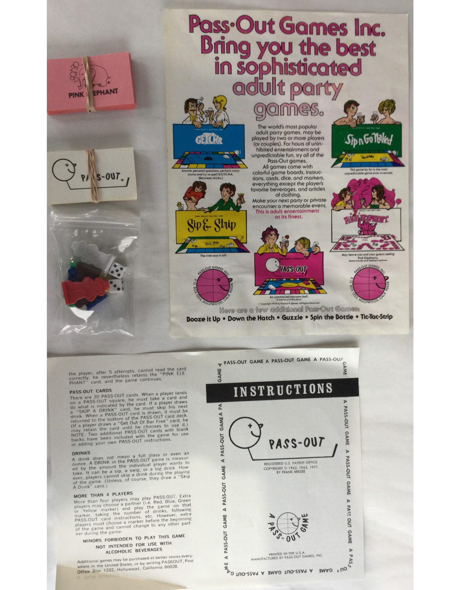 McNaughty Games Pass-out (1962) (25th Anniversary Edition) (Made in 1978) (used)