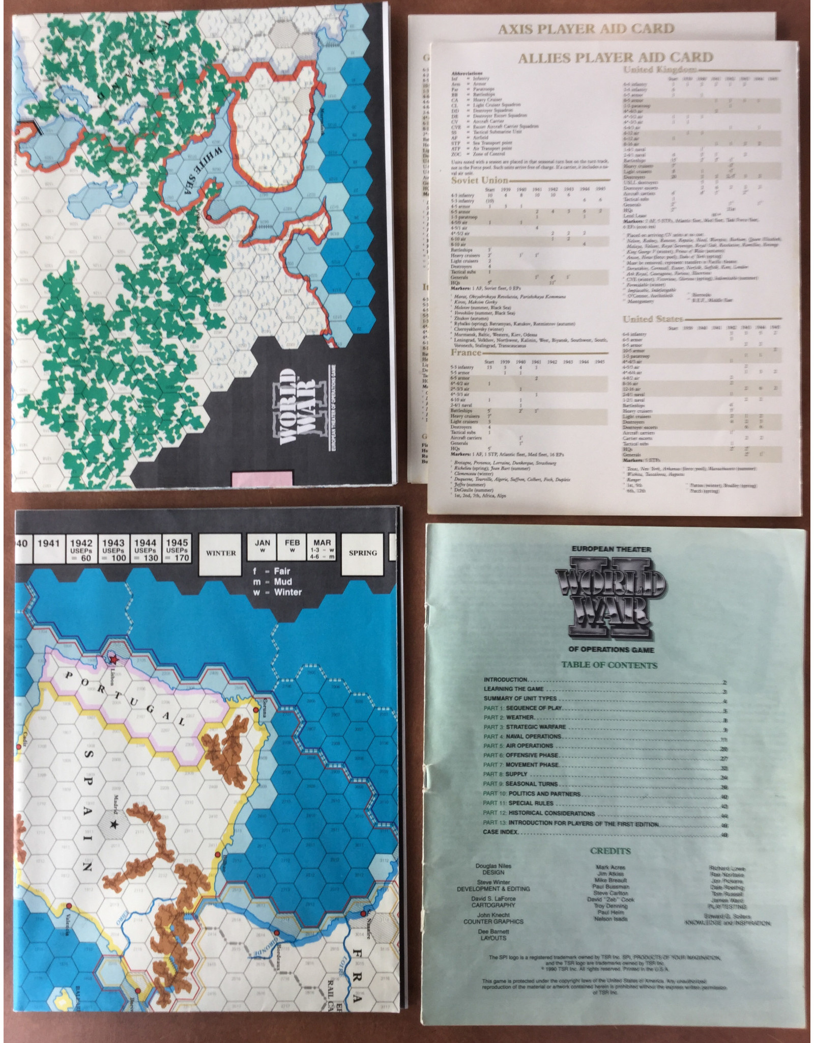 SPI World War 2 European Theatre of Operations Game (1990)