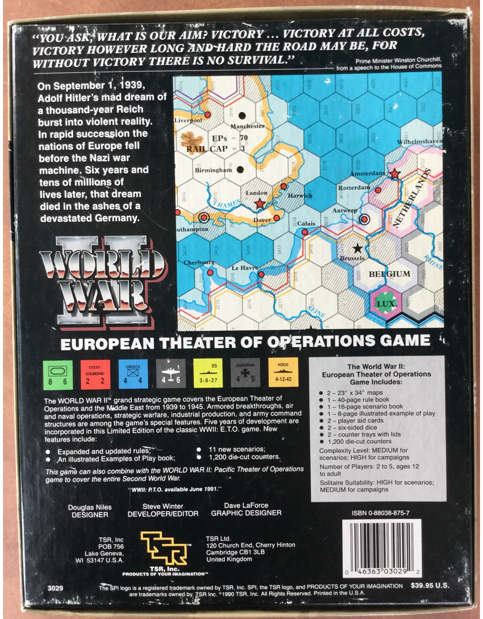 SPI World War 2 European Theatre of Operations Game (1990)