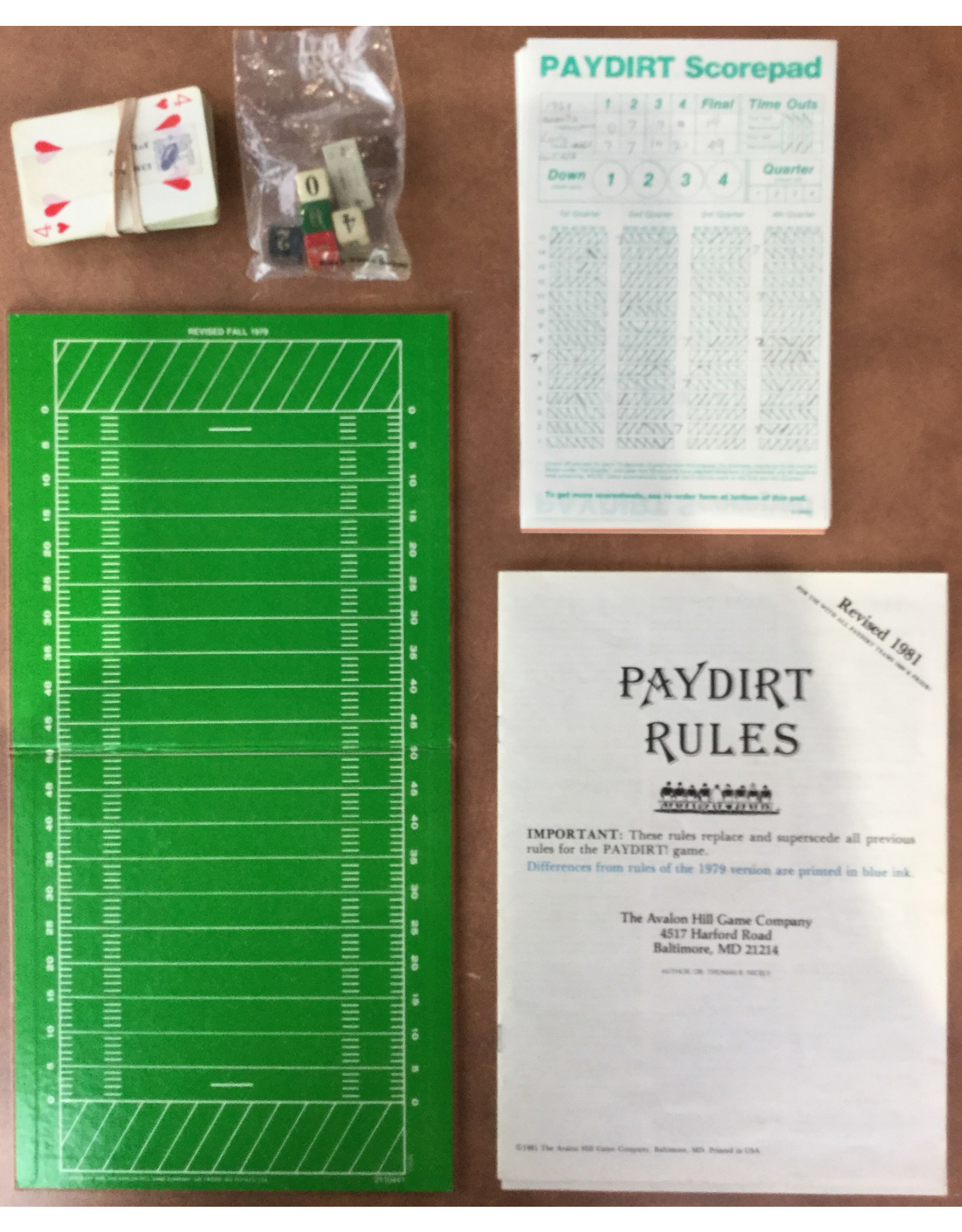 Avalon Hill Game Company Paydirt (1970) (Made in 1979) (used)