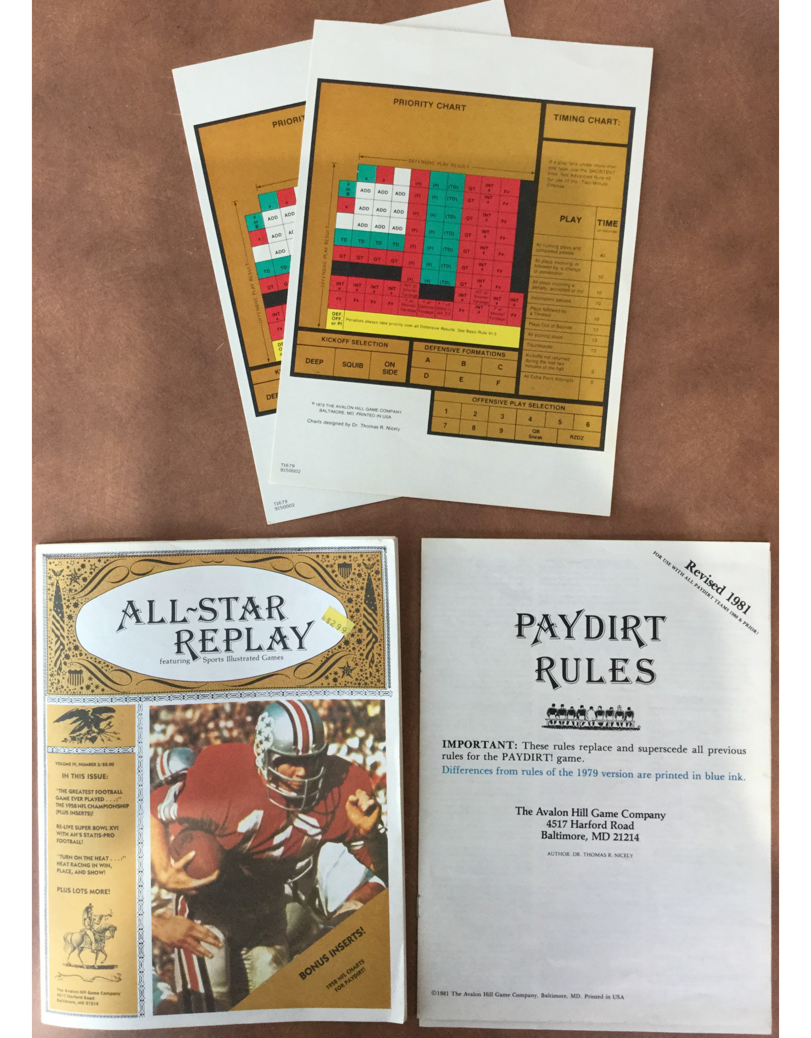 Avalon Hill Game Company Paydirt (1970) (Made in 1979) (used)