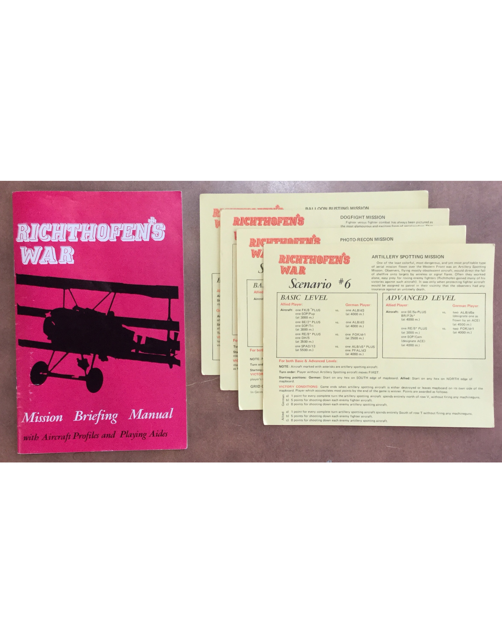 Avalon Hill Game Company Richthofen's War: The Air War 1916-1918 (1972) (used)