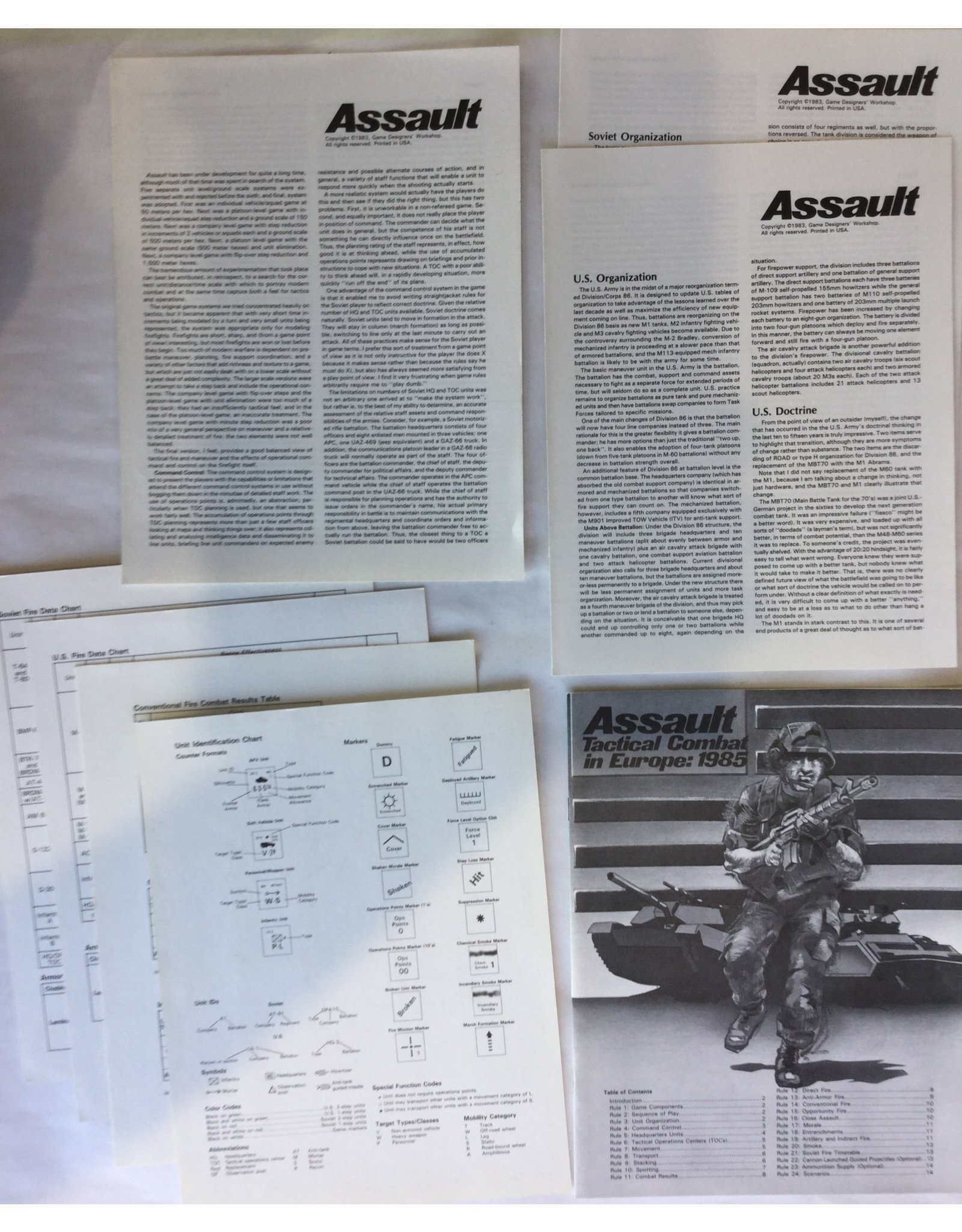 Game Designers Workshop Assault Tactical Combat in Europe 1985 (1983)