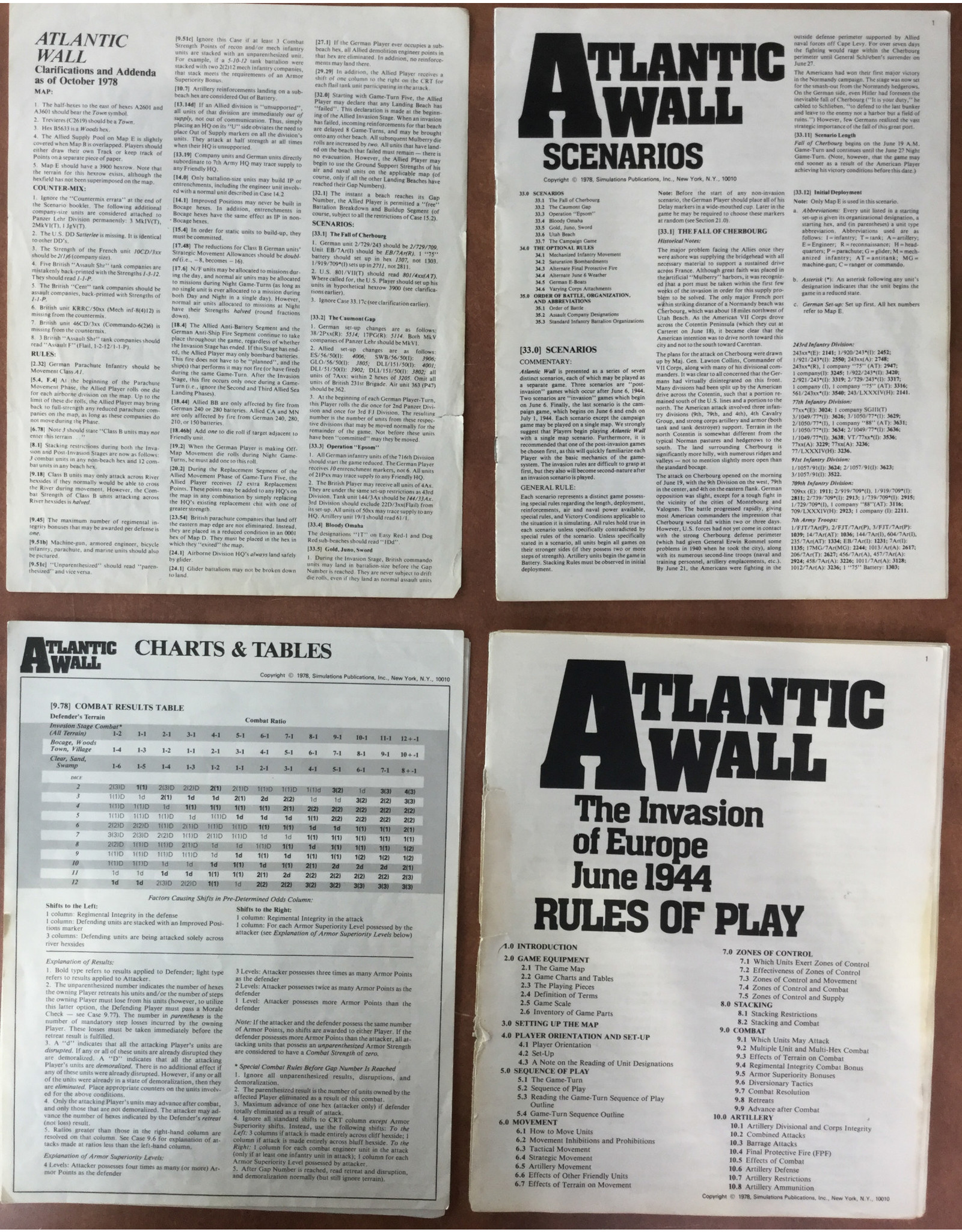 SPI Atlantic Wall: The Invasion of Europe June 1944 (1978) (used)