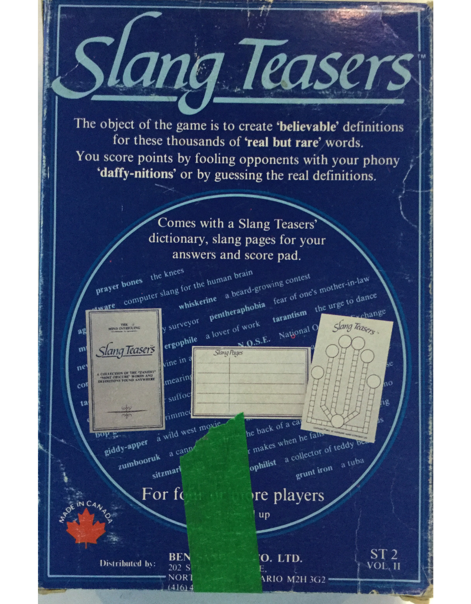 Canada Games Slang Teasers 2nd Edition (1984)