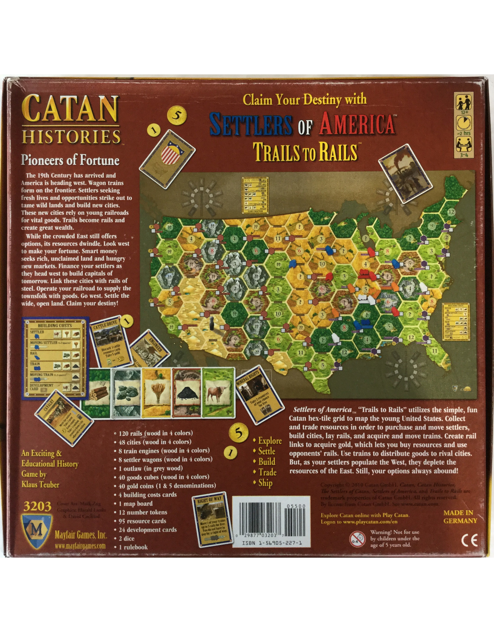 Mayfair Catan Histories Settlers of America Trails to Rails (2010)