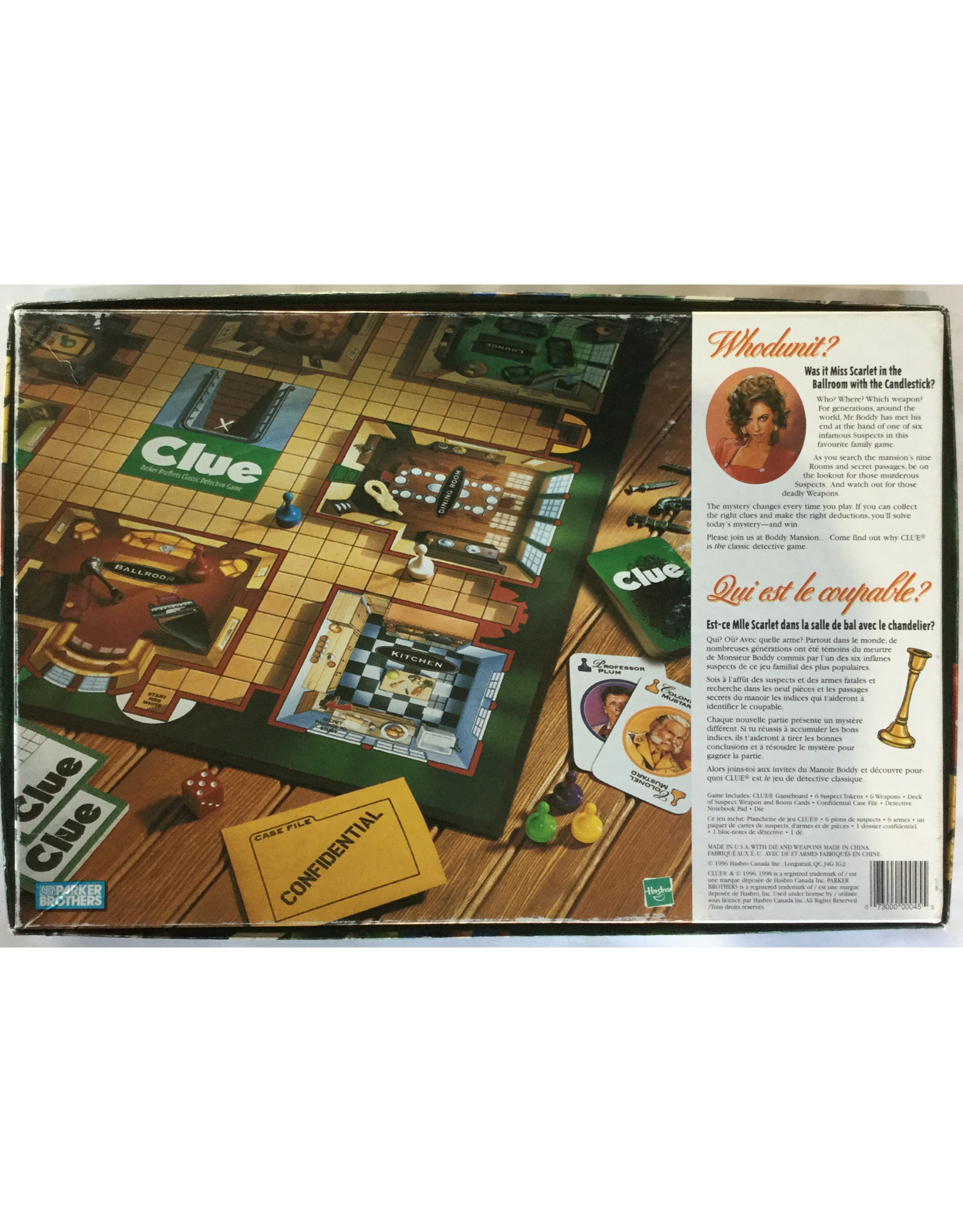 PARKER BROTHERS Clue (1949) (Made in 1996) (used)