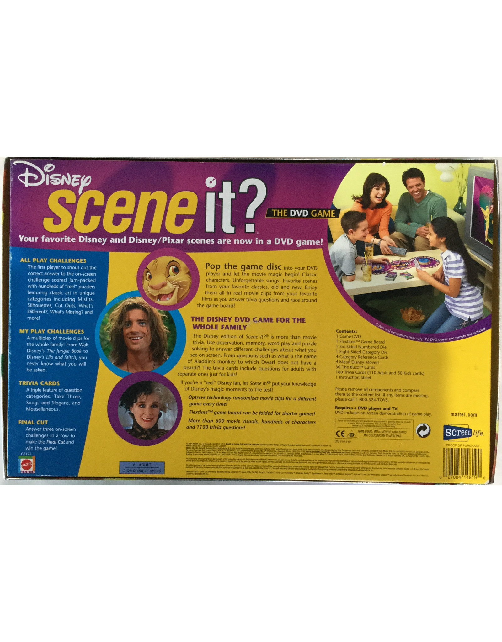 Mattel Scene it? Disney DVD Game