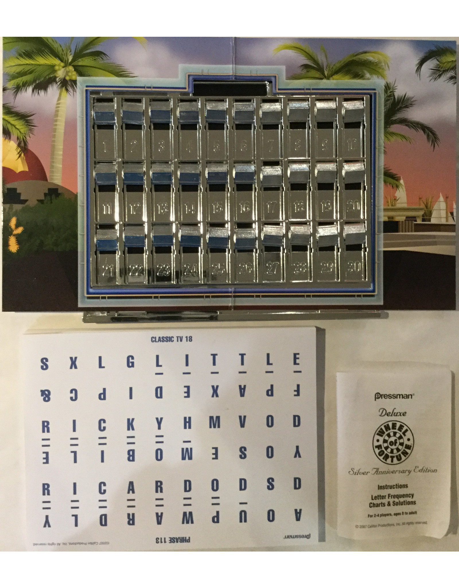 Pressman Wheel Of Fortune Deluxe (1986) (25th Silver Anniversary Edition) (Made in 2007) (used)