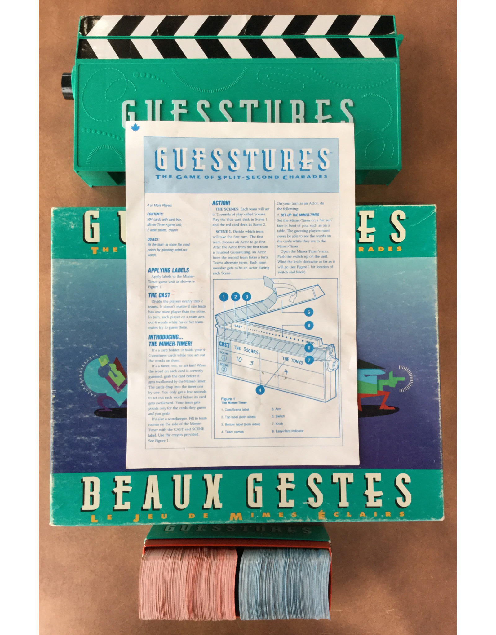 Hasbro Guesstures (1990) (missing 3 cards-still playable)