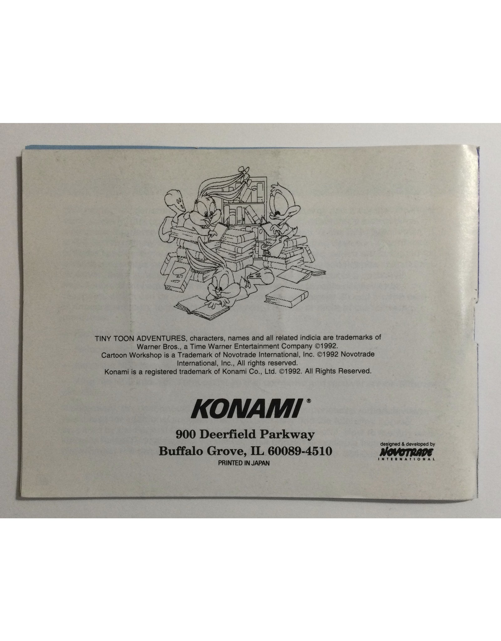 KONAMI Cartoon Workshop for Nintendo Entertainment system (NES)