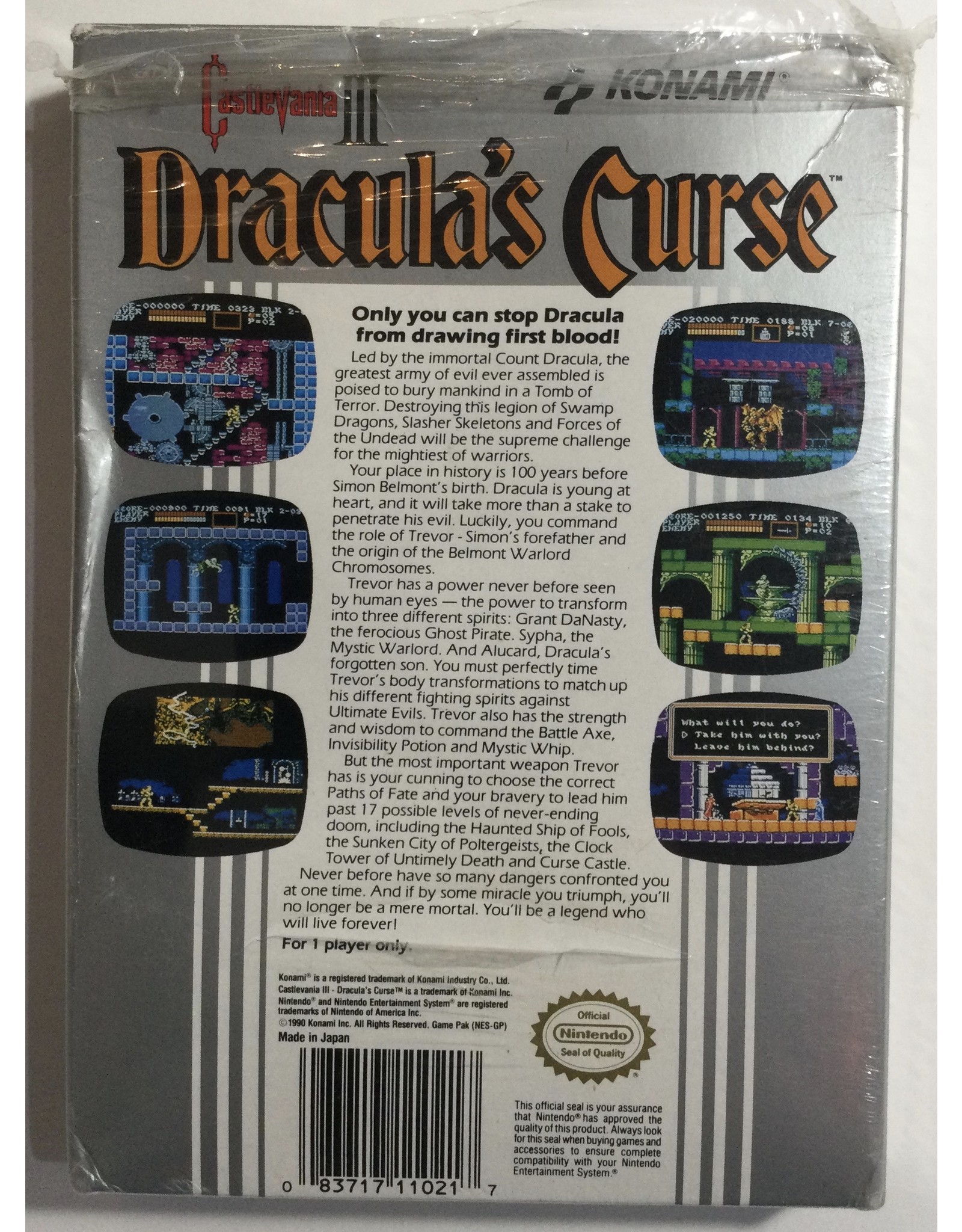 CastleVania III: Dracula's Curse for Nintendo Entertainment system 