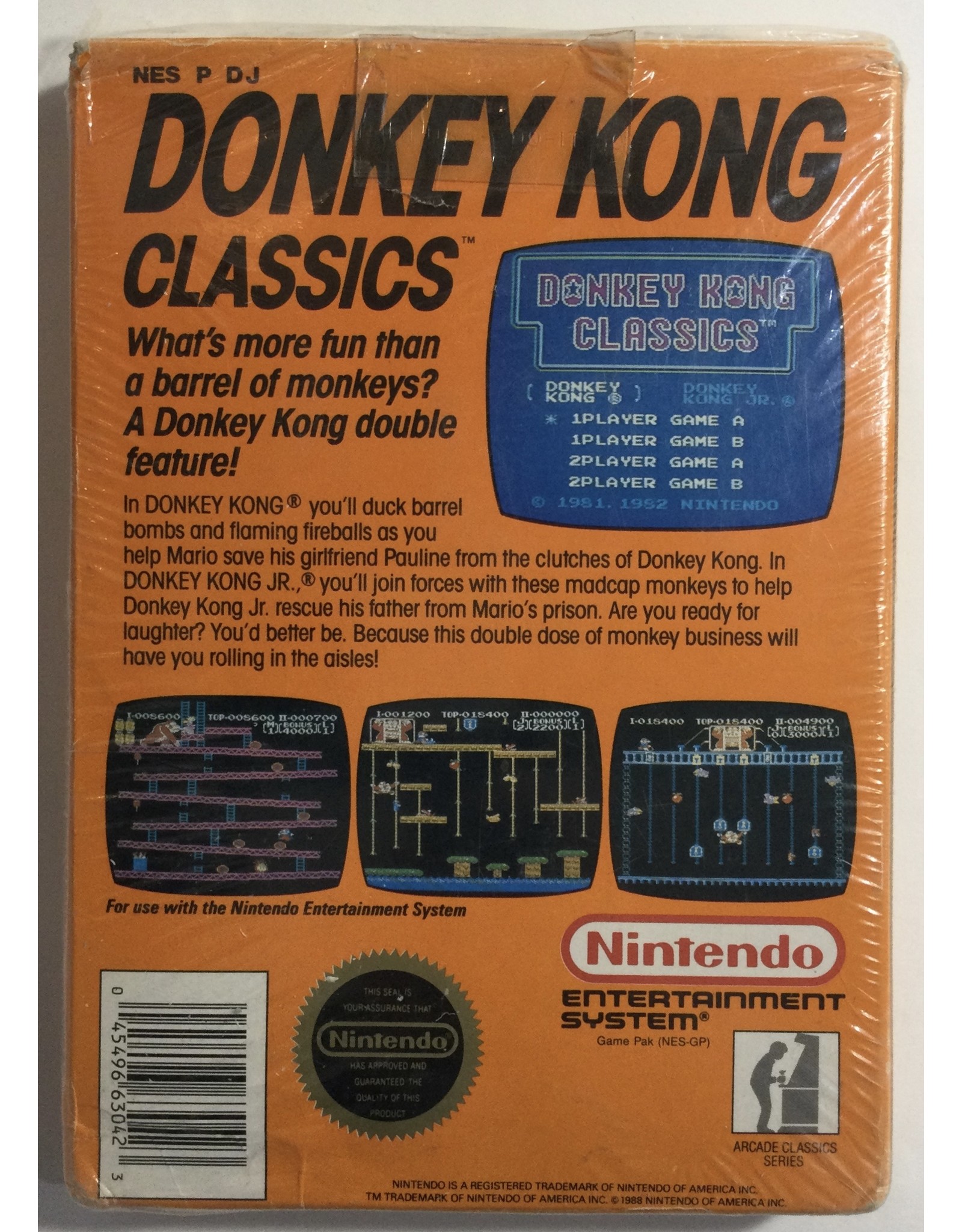 Classics Donkey Kong for Nintendo Entertainment system (NES)