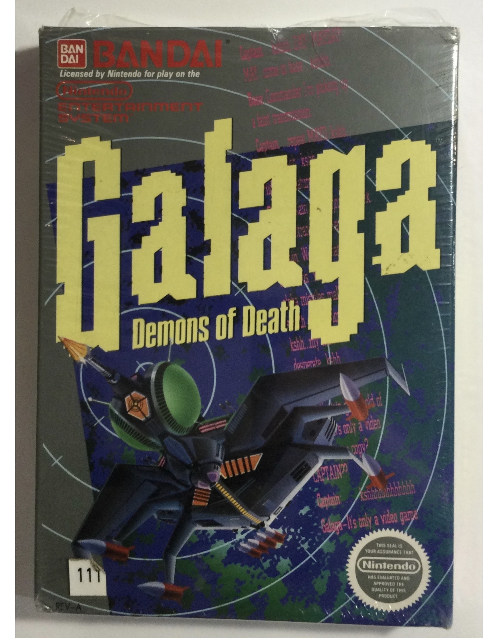 BANDAI Galaga Demons of Death for Nintendo Entertainment system (NES)