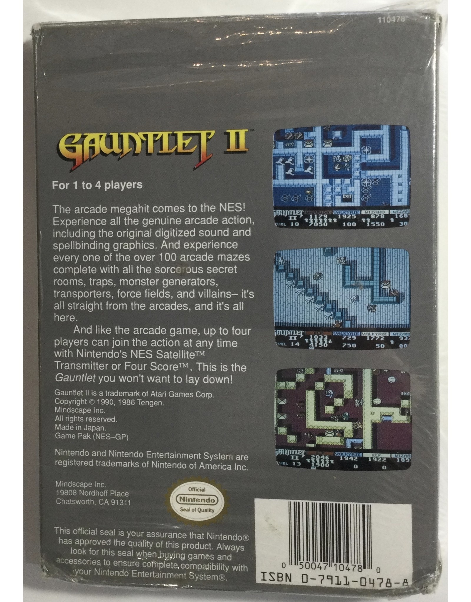 MINDSCAPE INC. Gauntlet II for Nintendo Entertainment system (NES)