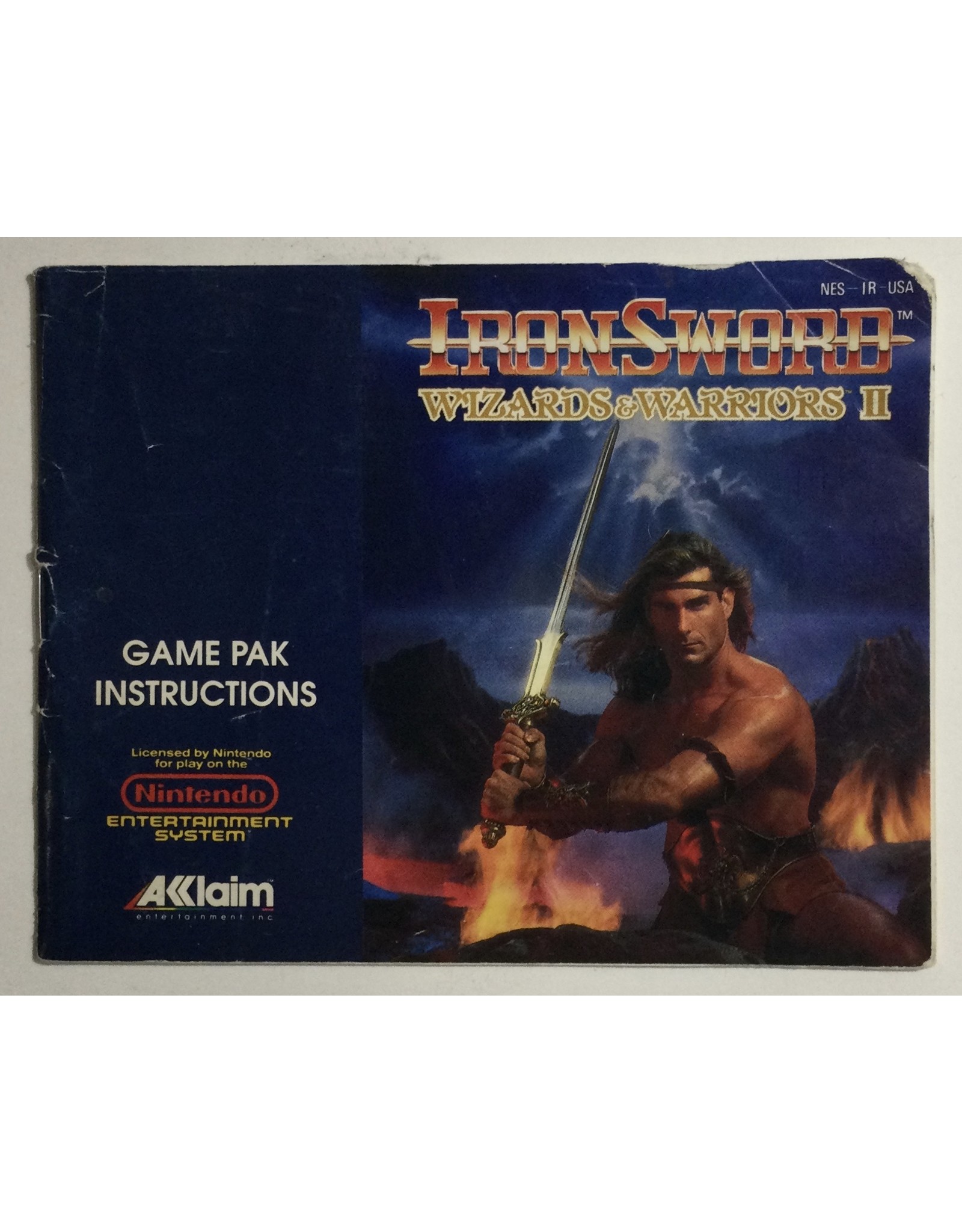 ACCLAIM Iron Sword Wizards and Warriors II for Nintendo Entertainment system (NES)