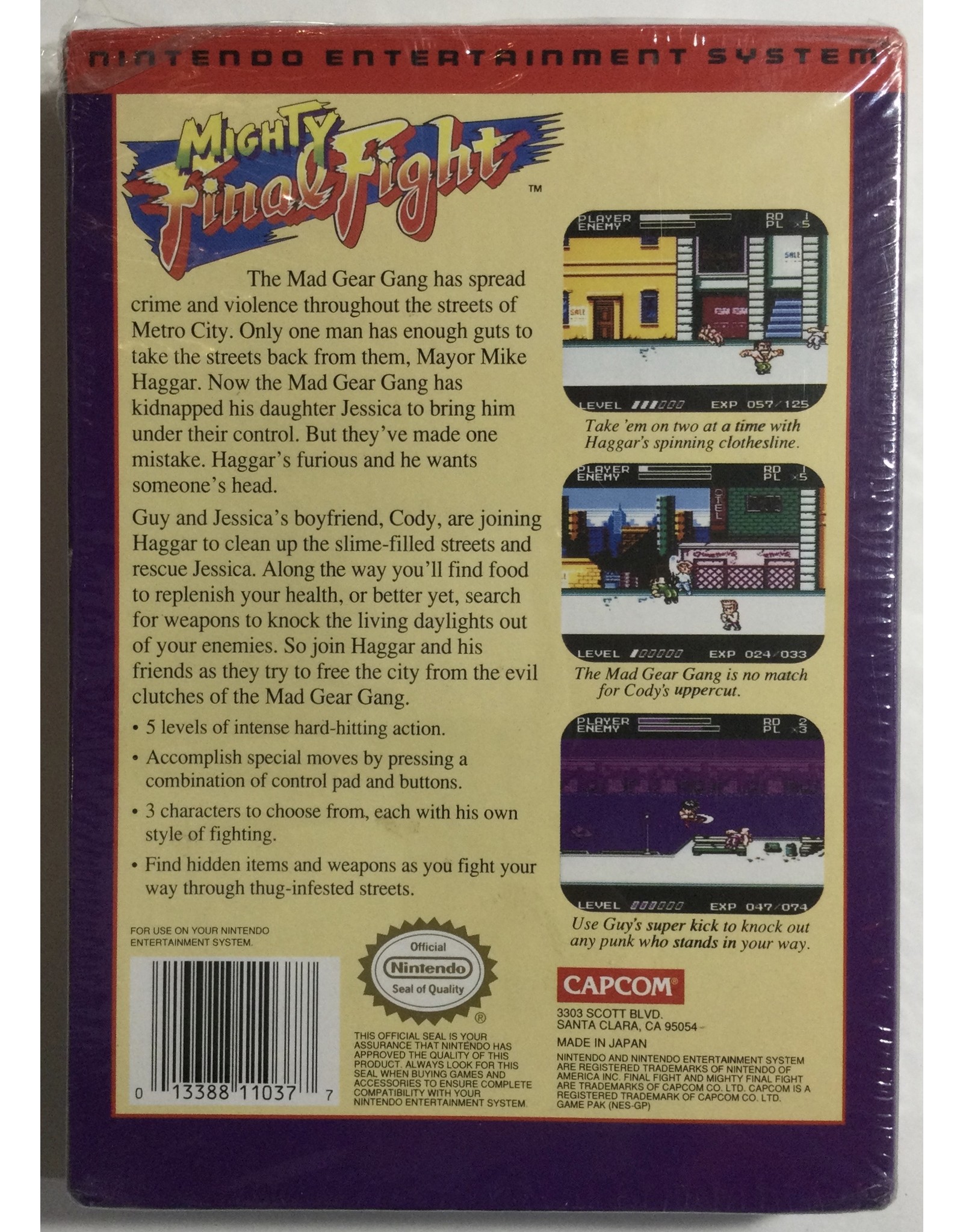 CAPCOM Mighty Final Fight for Nintendo Entertainment system (NES) - CIB