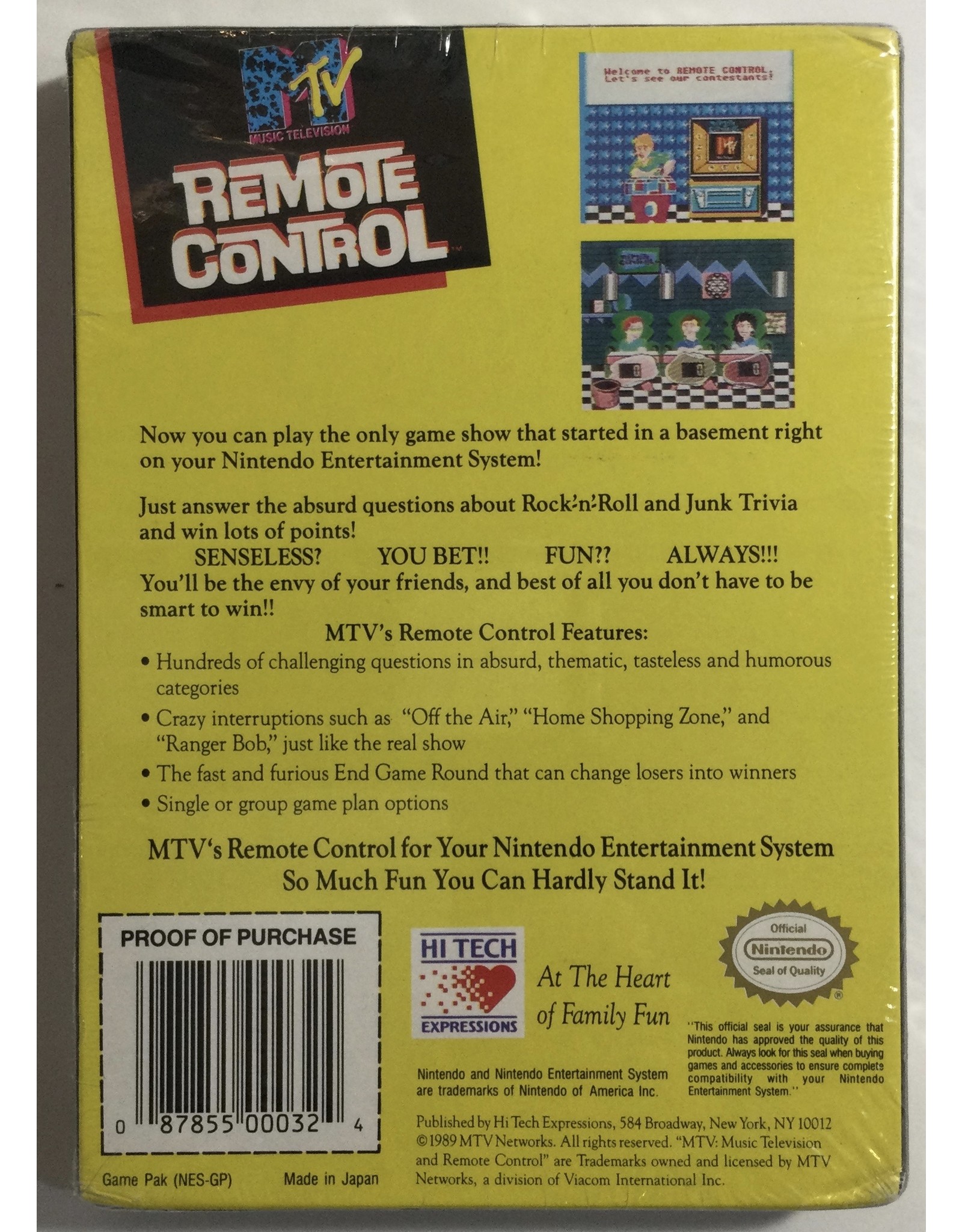 HI TECH EXPRESSIONS MTV Remote Control for Nintendo Entertainment System (NES)