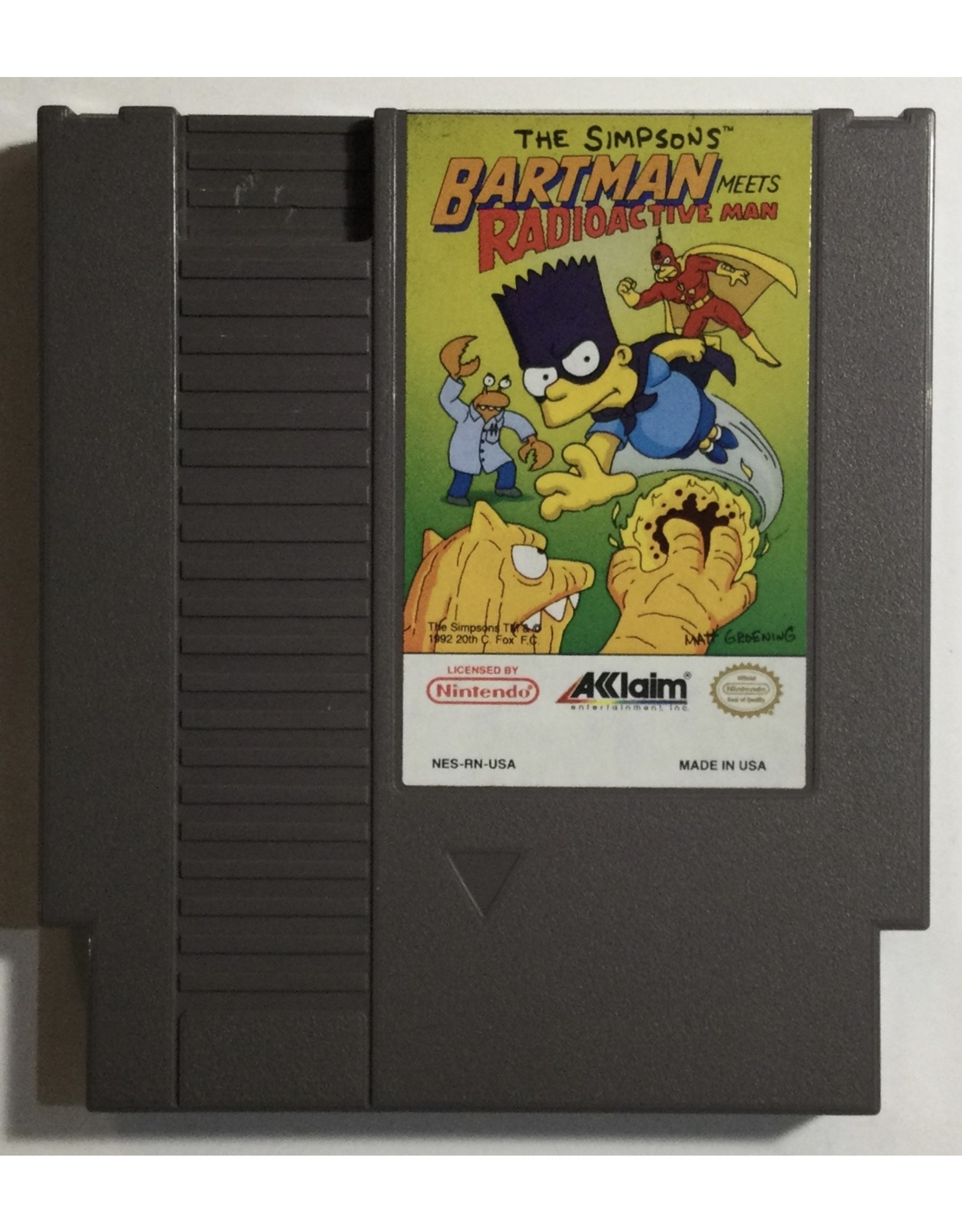 ACCLAIM The Simpsons Bartman Meets Radioactive Man for Nintendo Entertainment System (NES)