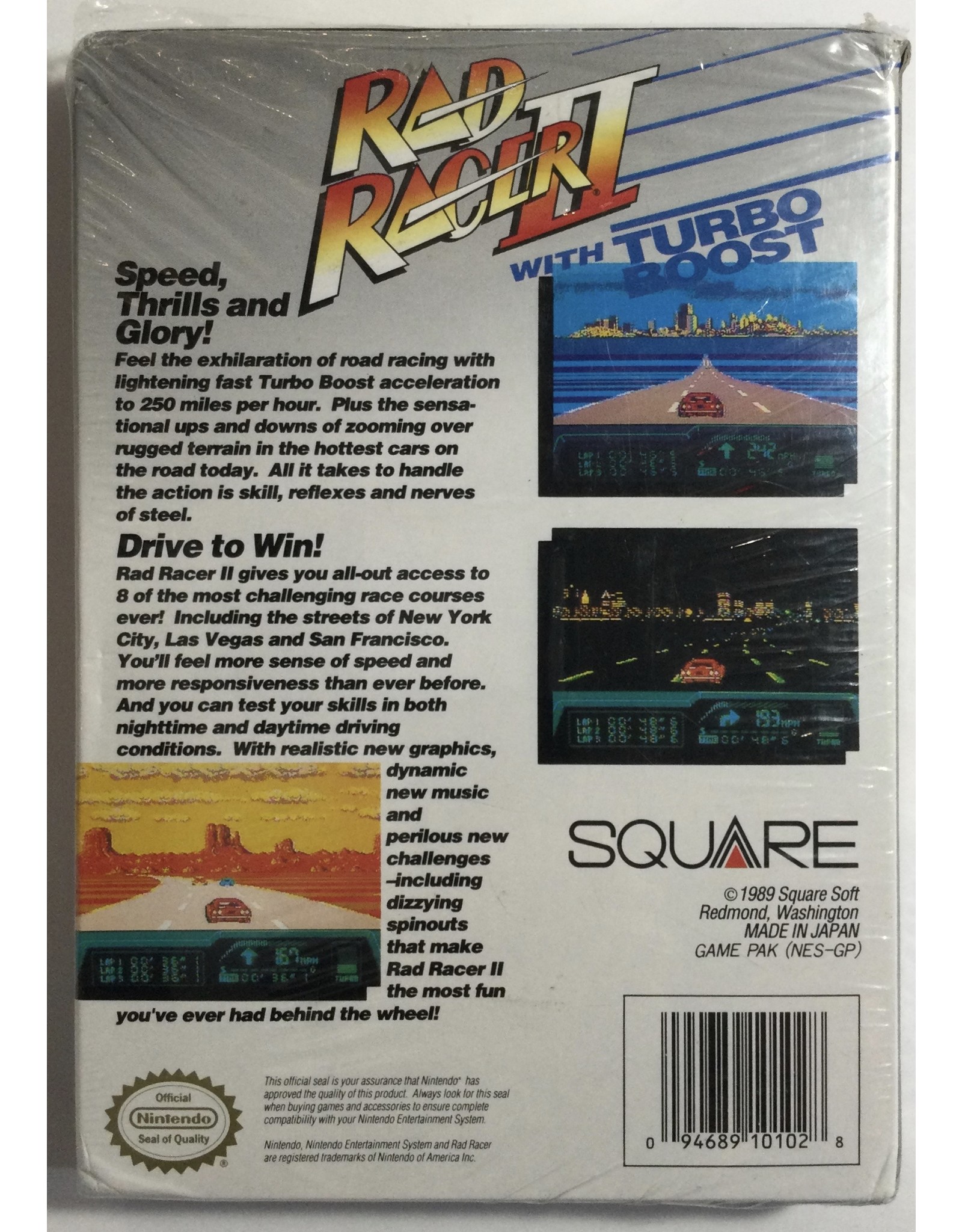 SQUARE Rad Racer II for Nintendo Entertainment System (NES)