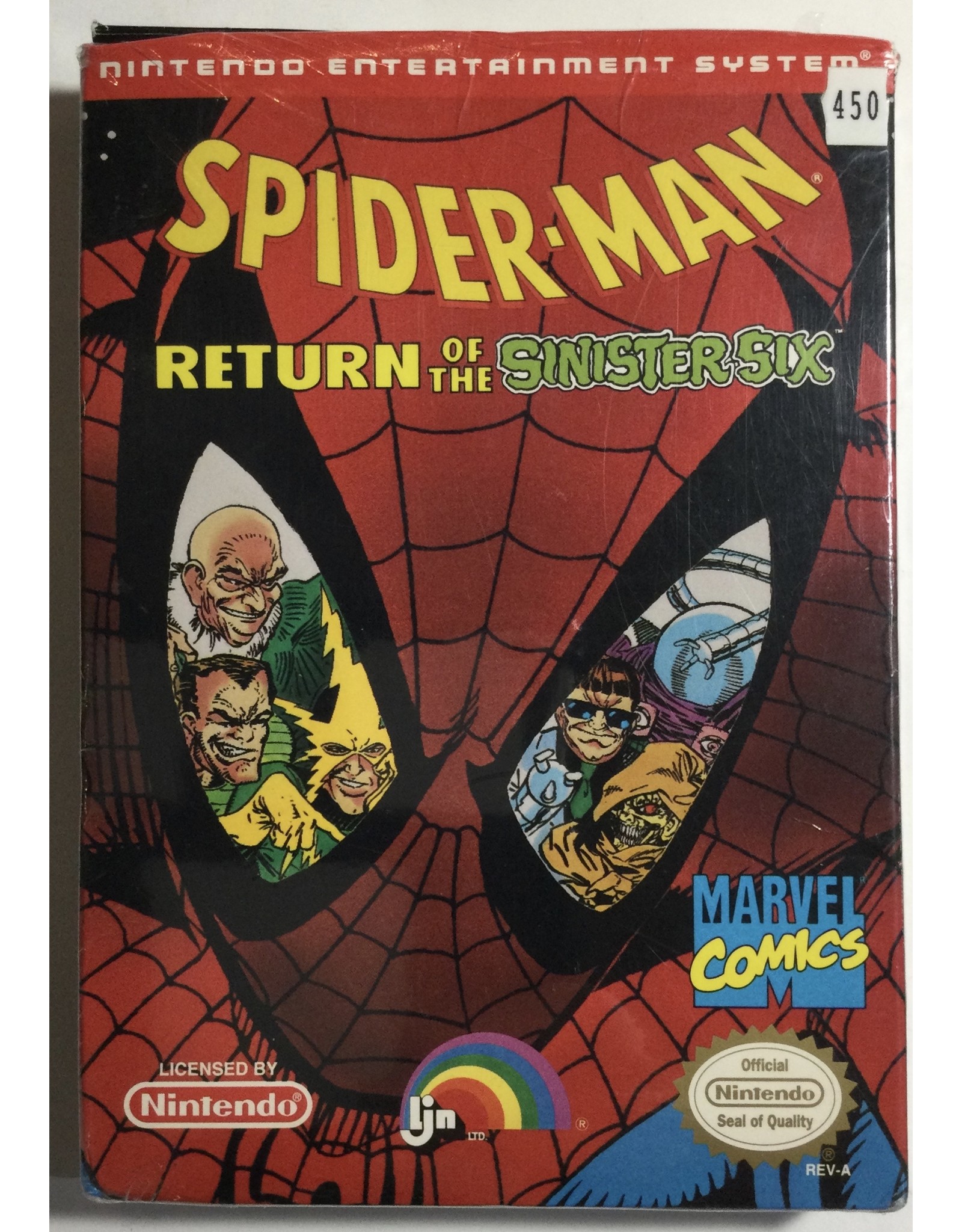 LJN Spiderman Return of the Sinister Six for Nintendo Entertainment System (NES)