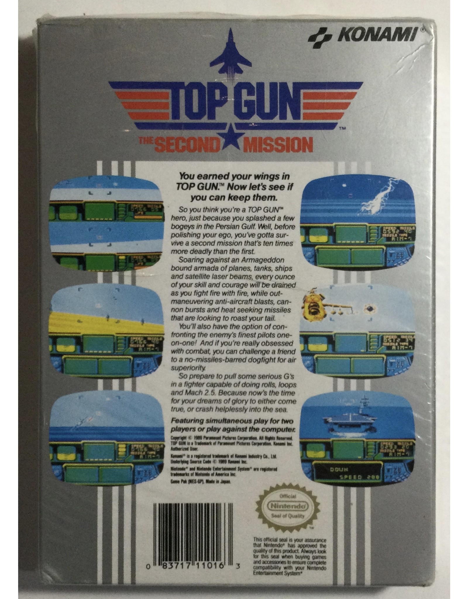 KONAMI Top Gun the Second Mission for Nintendo Entertainment System (NES)