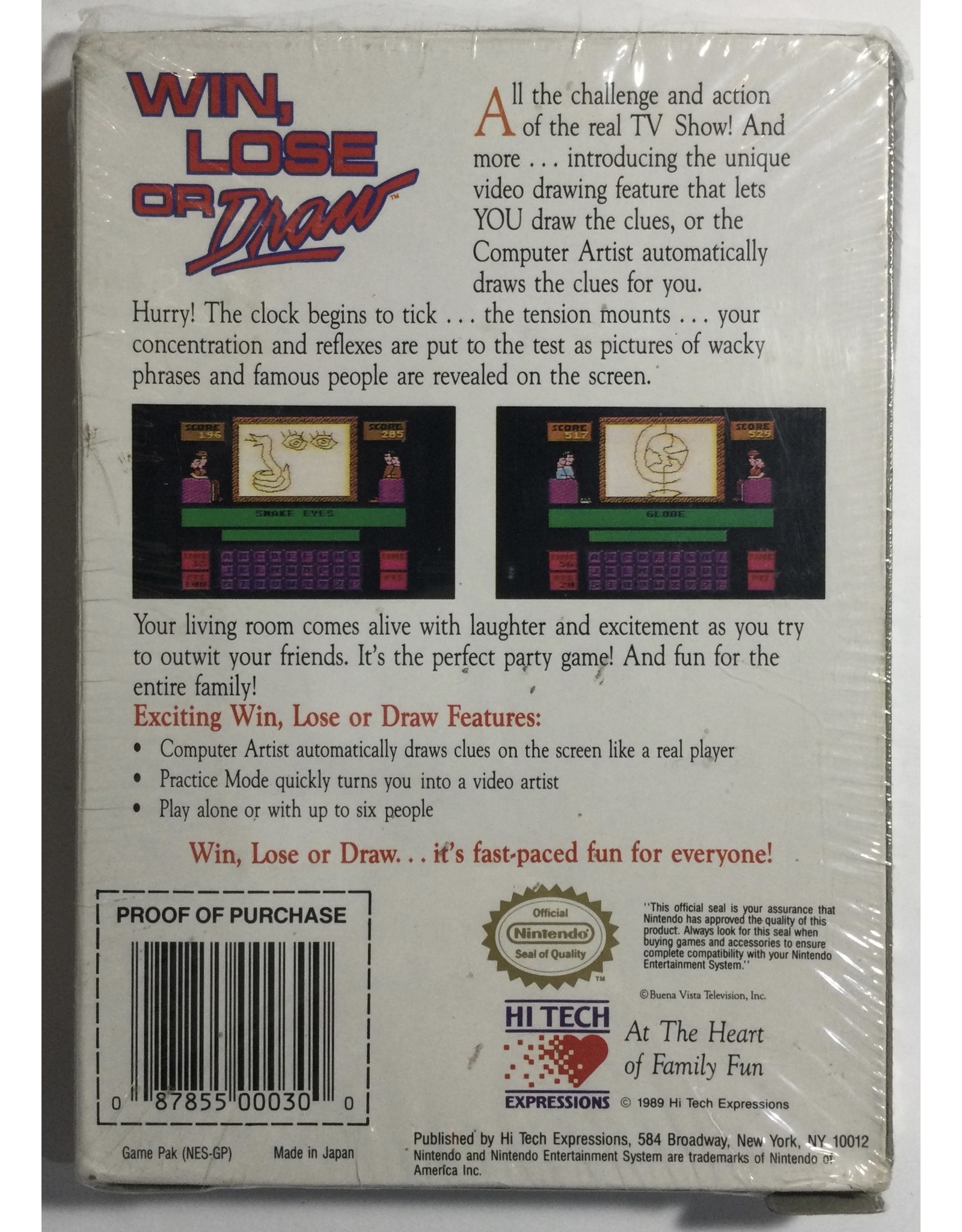 HI TECH EXPRESSIONS Win, Lose or Draw for Nintendo Entertainment System (NES)