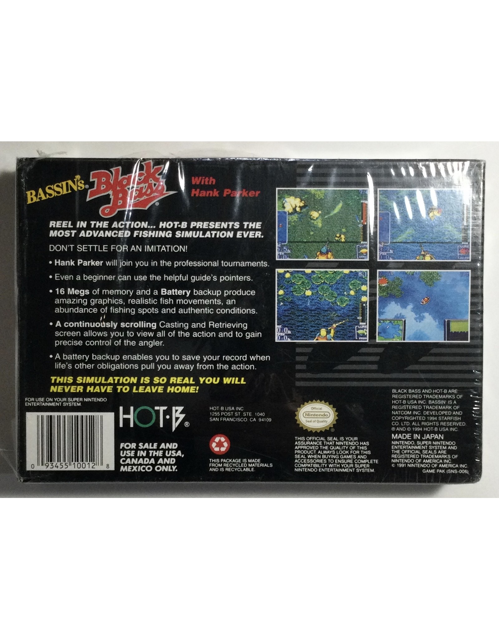 HOTB Bassin's Black Bass for Super Nintendo Entertainment System (SNES) - CIB