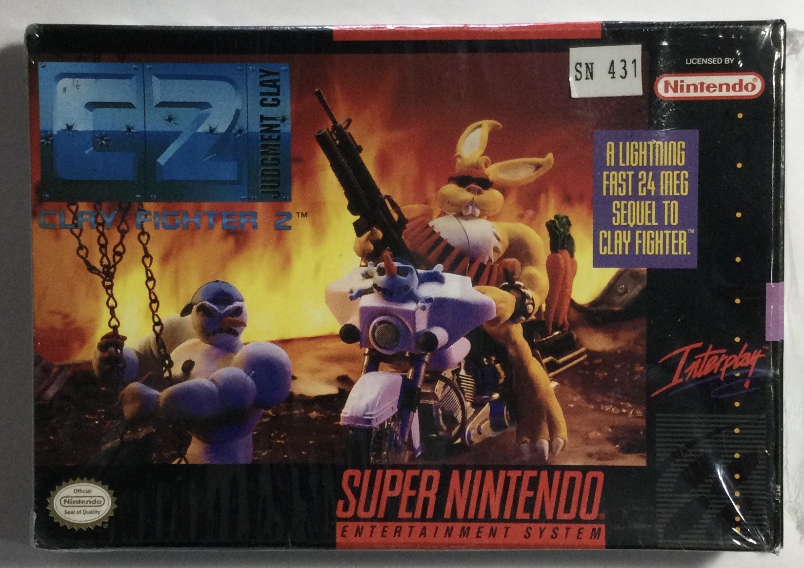 C2 Judgement Clay for Super Nintendo Entertainment System (SNES) CIB